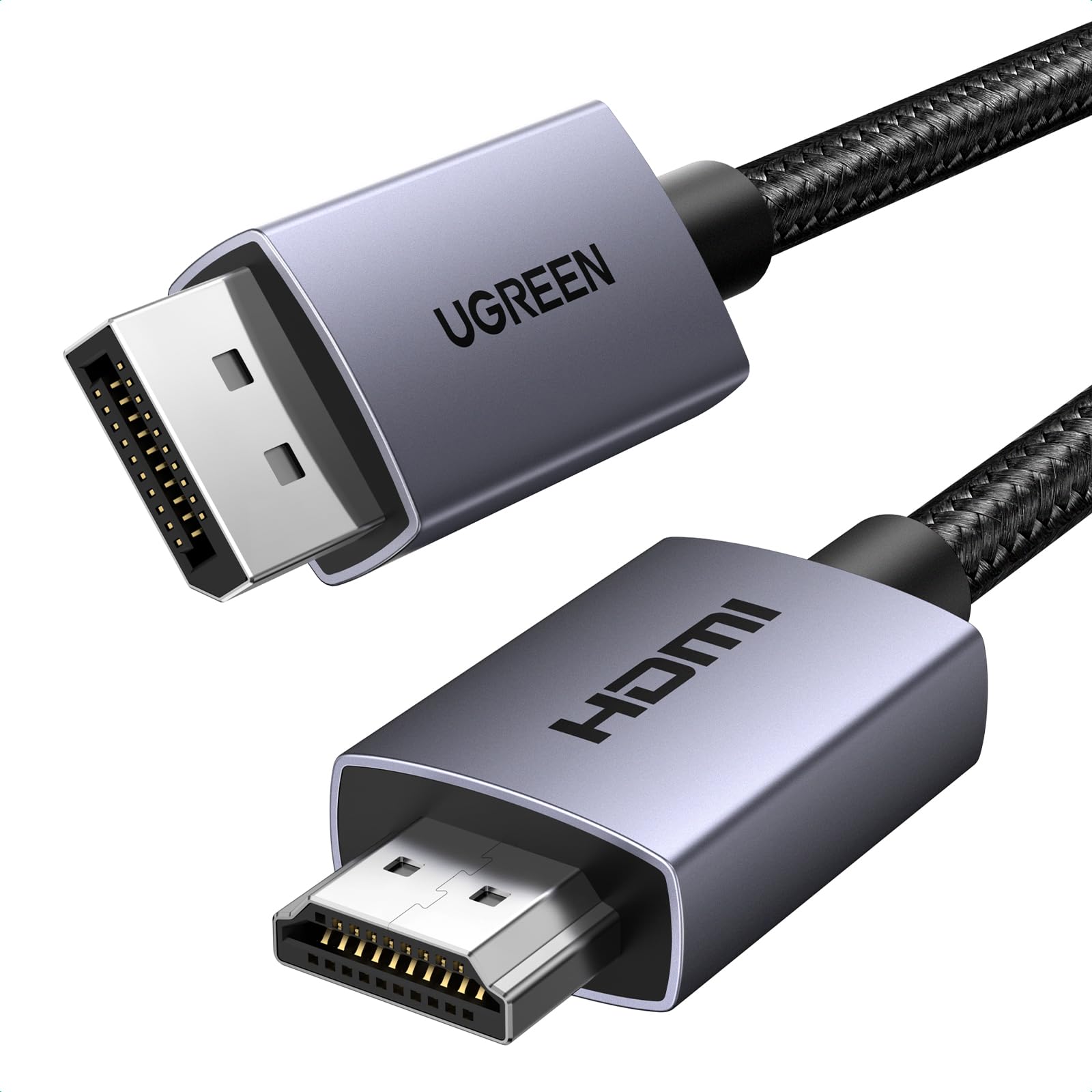 ugreen-cavo-displayport-a-hdmi-4k-30hz-2m-cavo-dp-a-hdmi-unidirezionale image 1