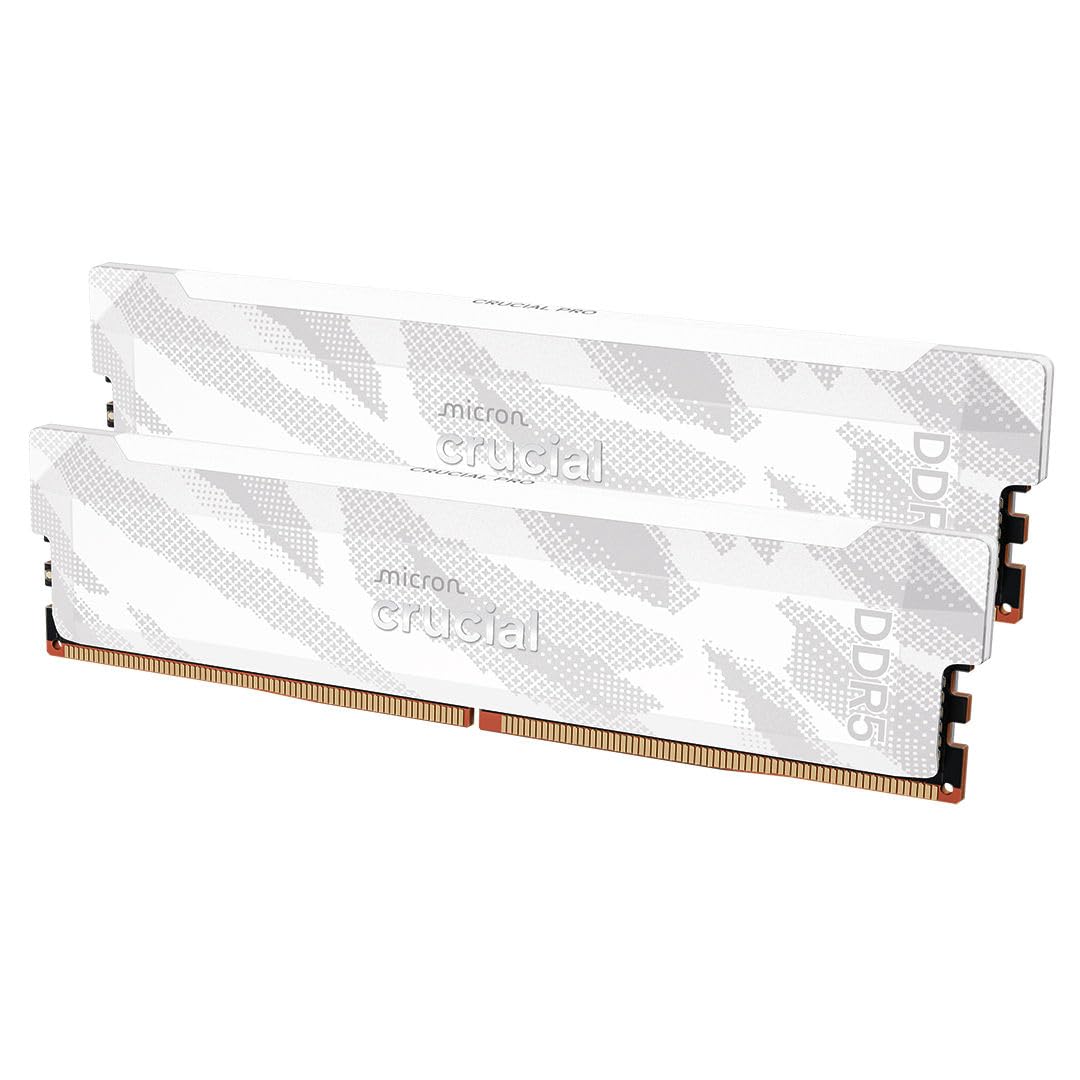 crucial-pro-ram-ddr5-32gb-kit-2x16gb-6400mhz-cl32-bianco image 1