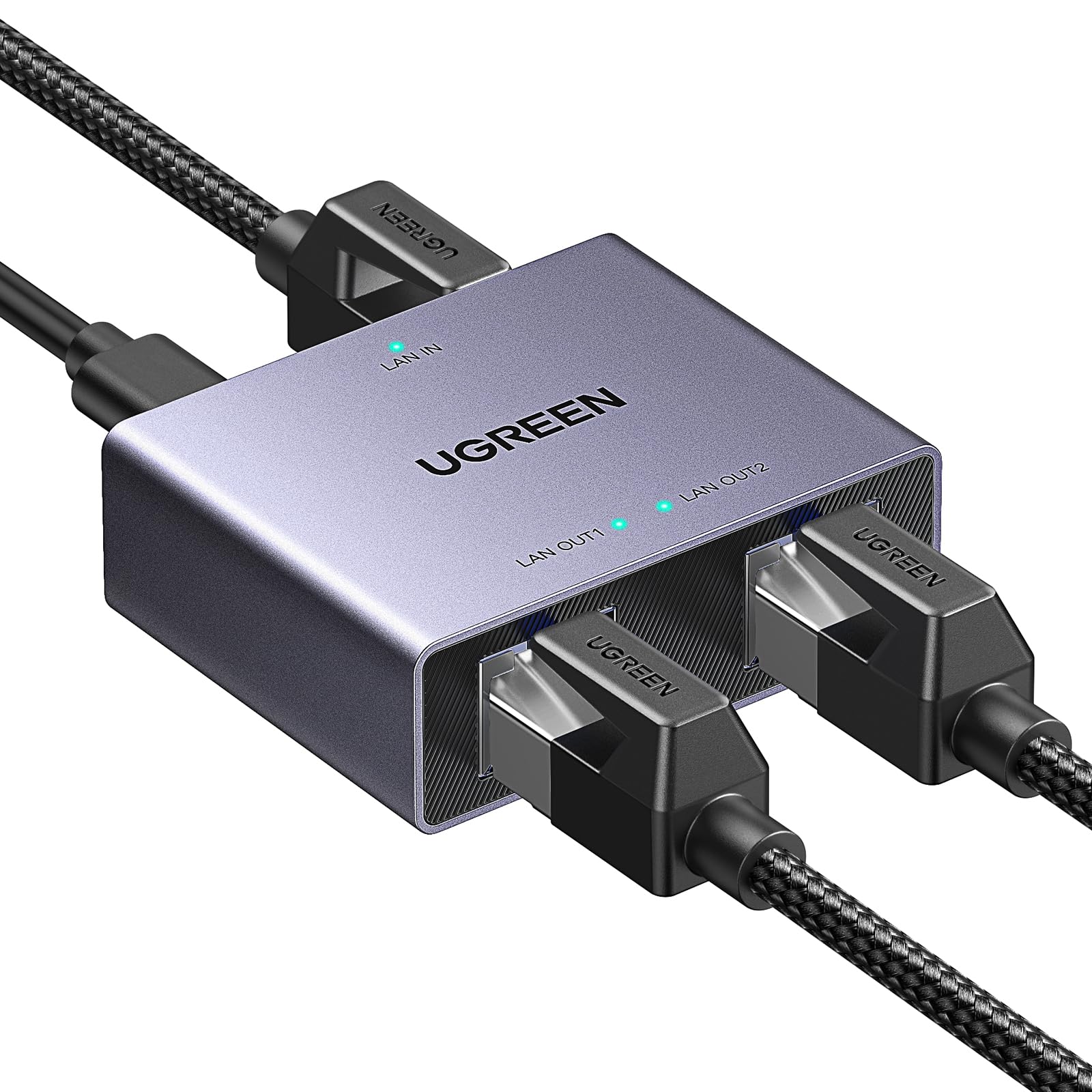 ugreen-splitter-ethernet-gigabit-1-a-2-1000mbps-rj45-con-cavo-usb-c image 1