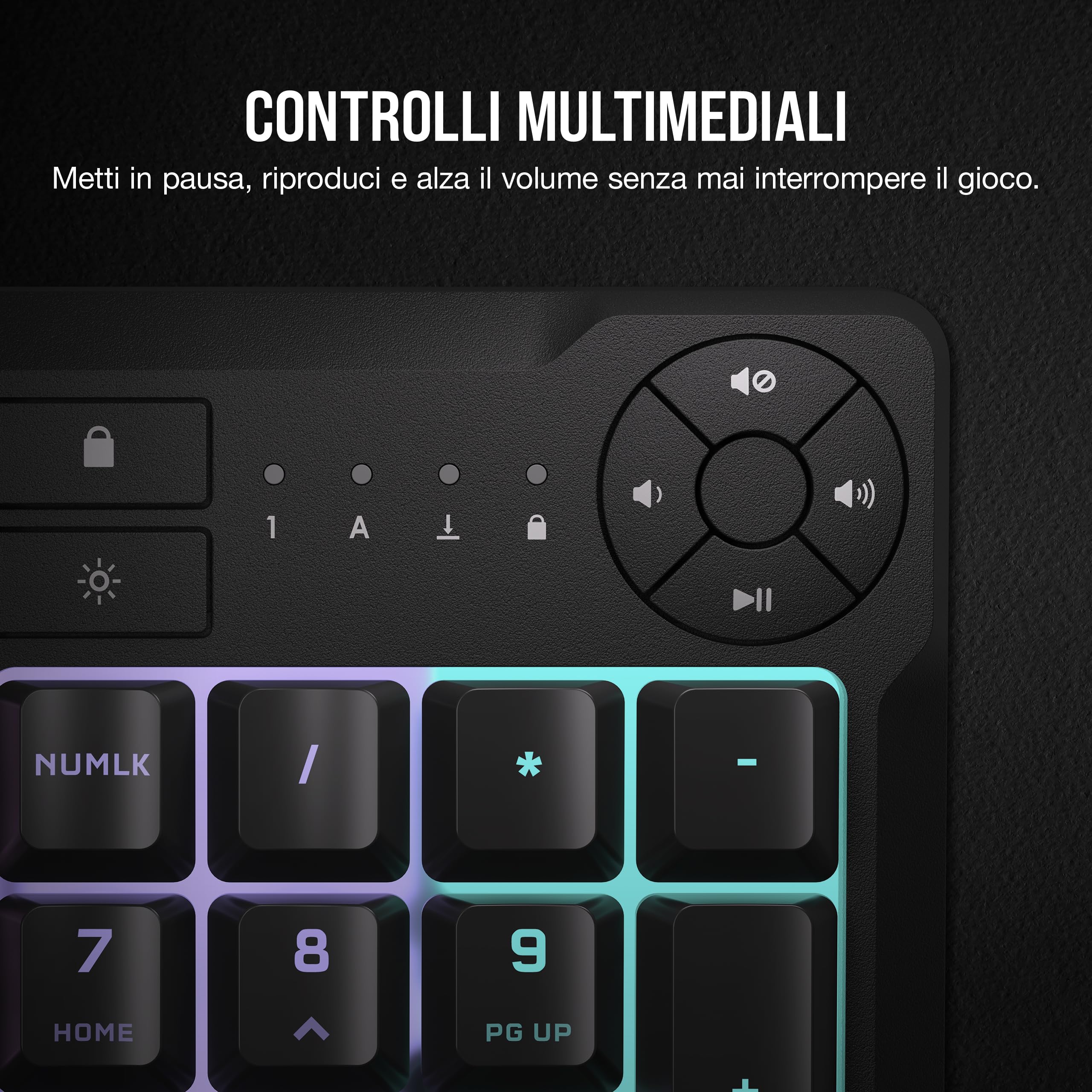 corsair-k55-core-rgb-tastiera-gaming-a-membrana-qwerty-it-nero image 3