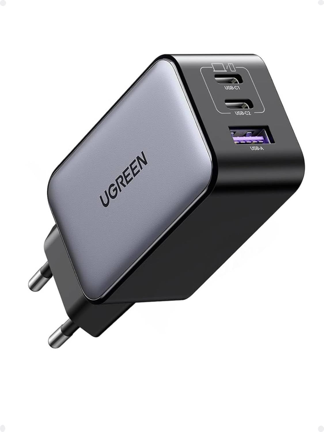 ugreen-nexode-65w-caricatore-usb-c-gan-3-porte-pd-nero image 1