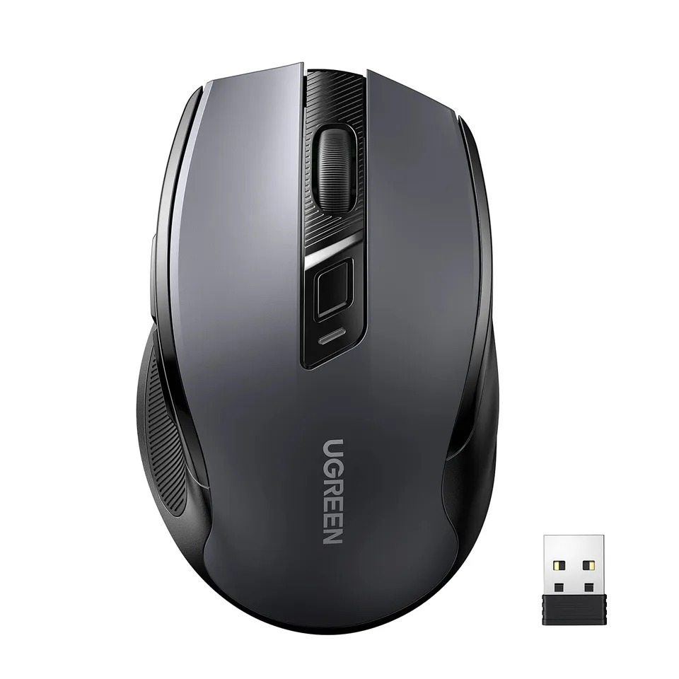 ugreen-mouse-wireless-2-4-ghz-ergonomico-silenzioso-4000-dpi-nero image 1