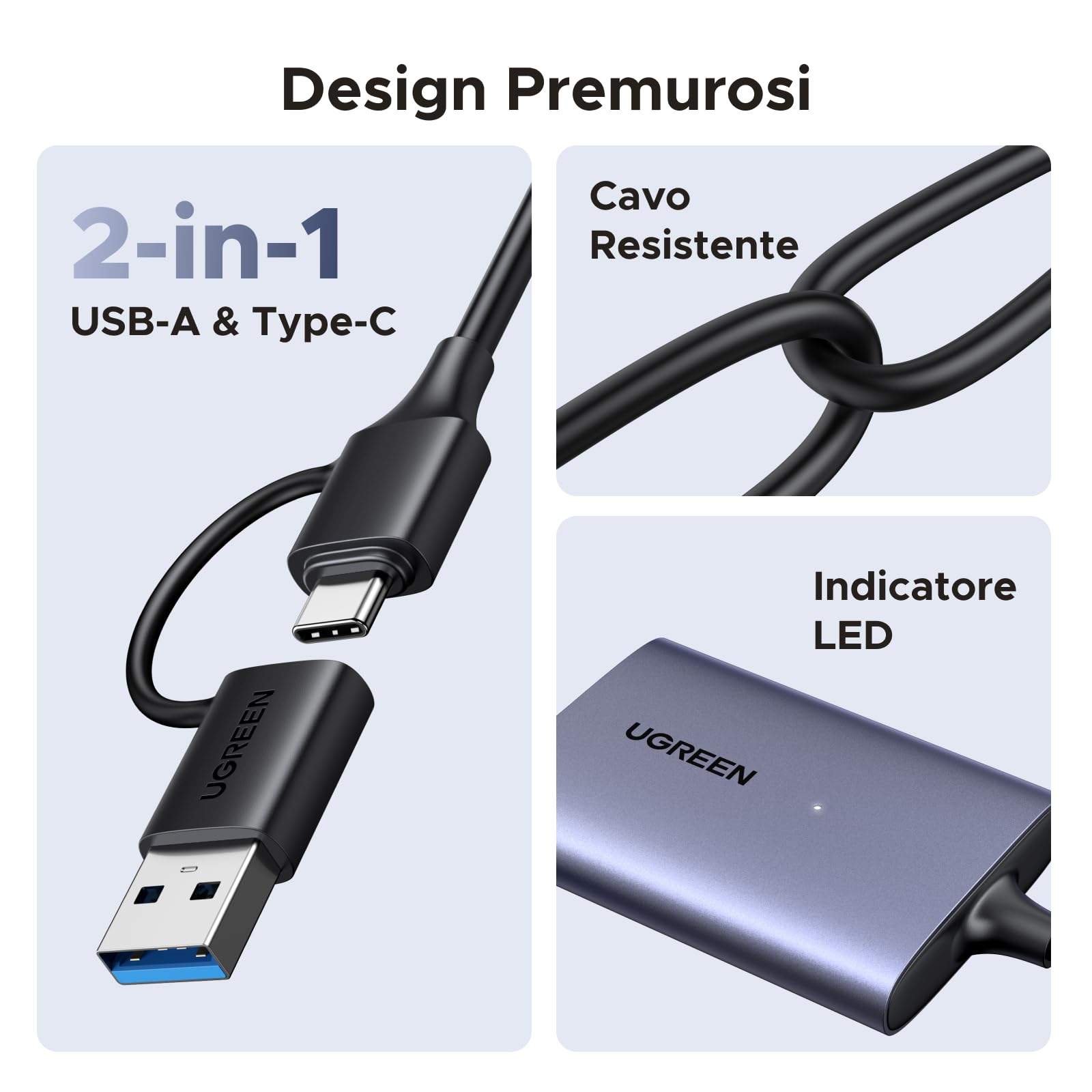 ugreen-lettore-di-schede-cfexpress-type-b-2-in-1-usb-c-usb-a-3-2-gen-2-10gbps-le image 7