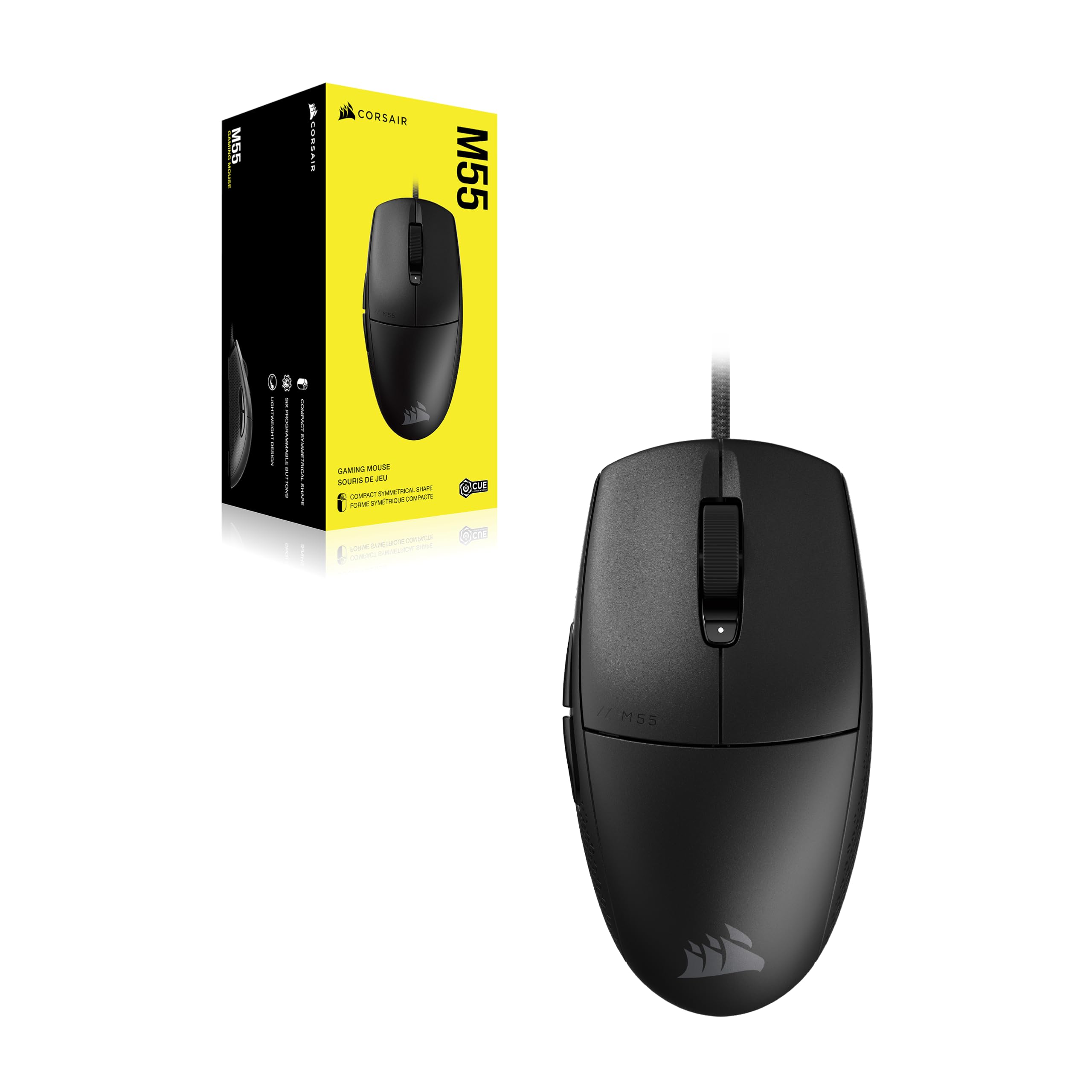 corsair-m55-mouse-gaming-fps-cablato-leggero-55g-16-000-dpi-nero image 8