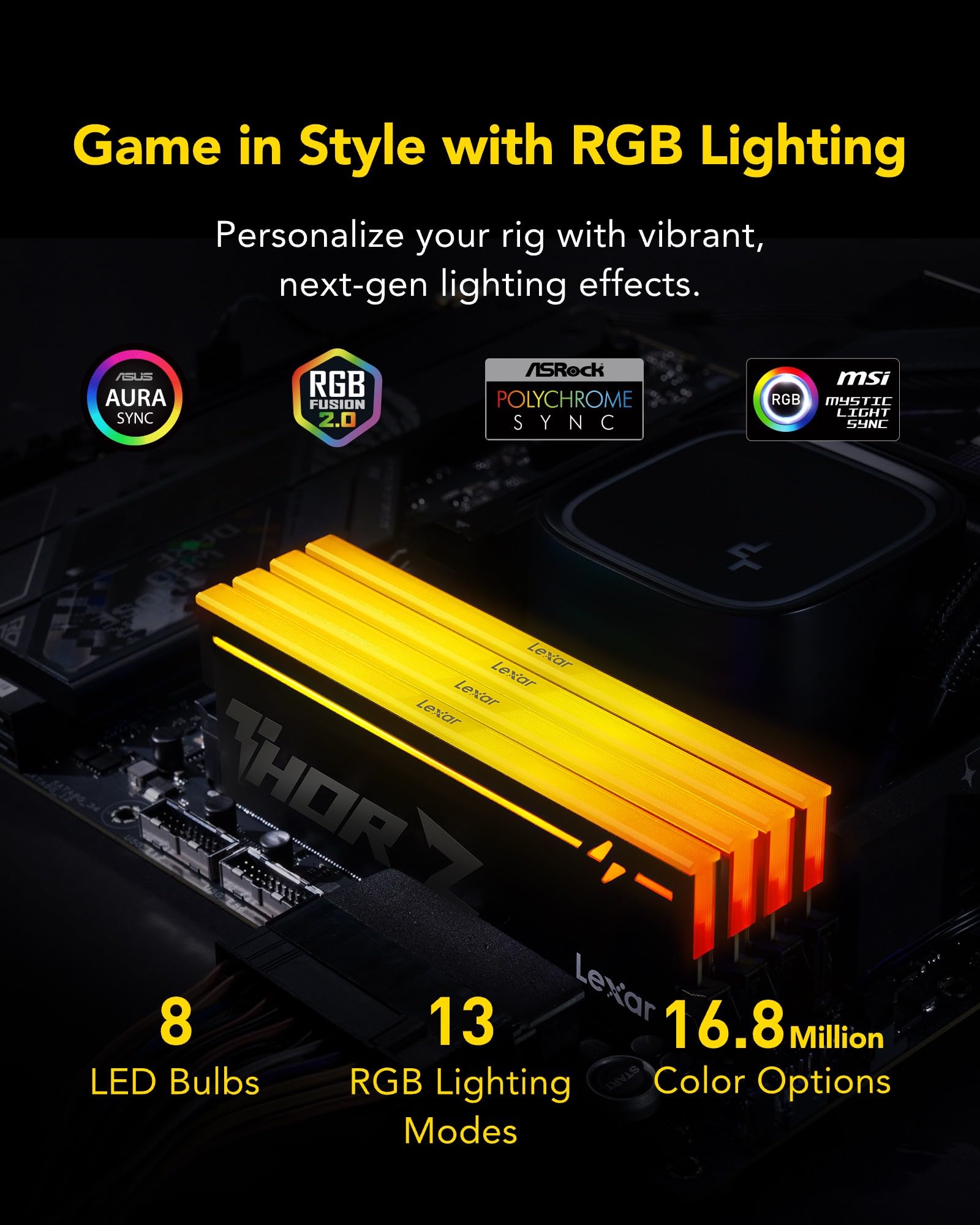lexar-thor-z-rgb-ddr5-32gb-kit-2x16gb-6000mhz-cl38-memoria-desktop image 4