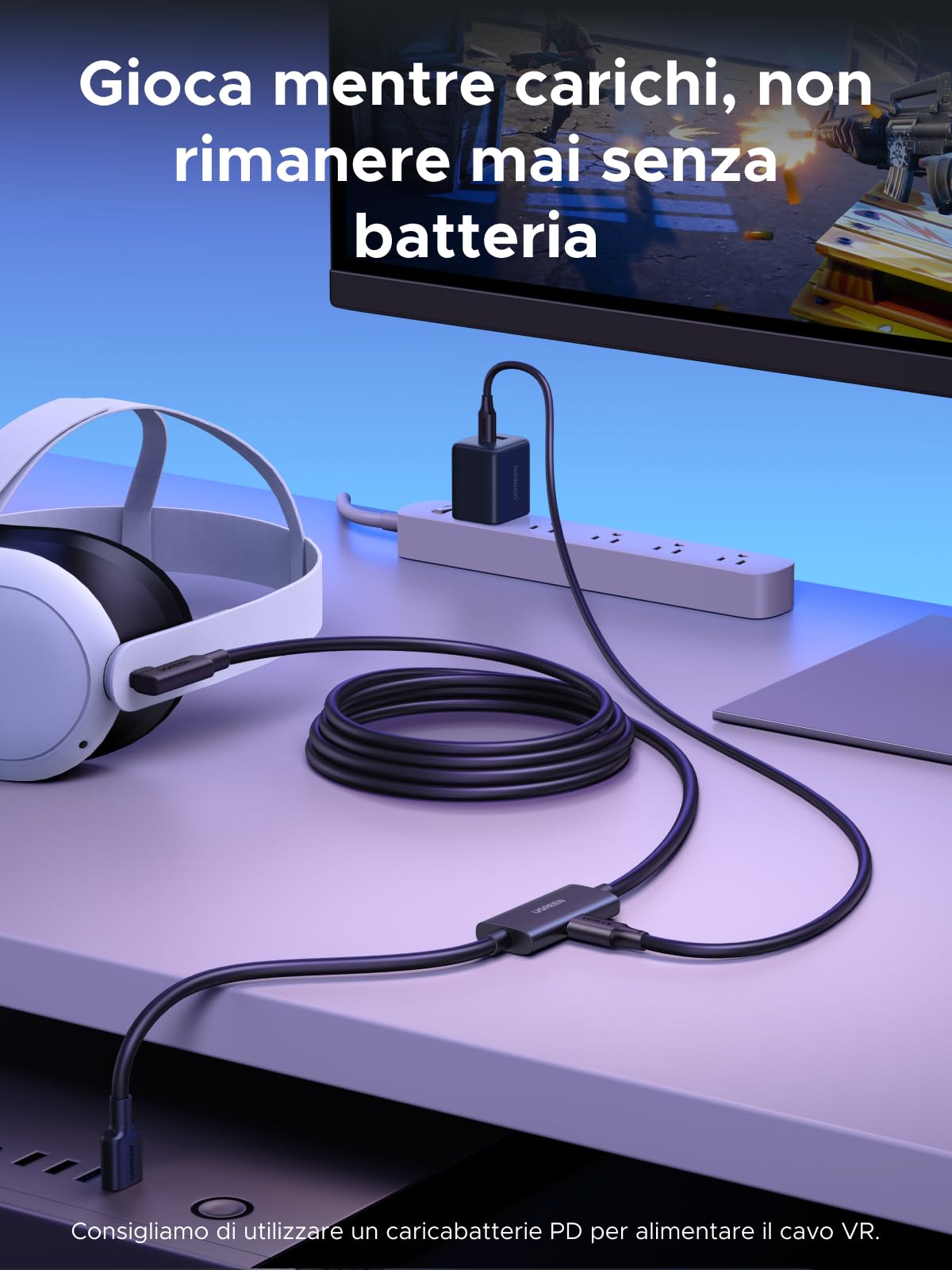 ugreen-cavo-link-vr-usb-c-5m-usb-3-0-5gbps-18w-per-meta-quest image 3