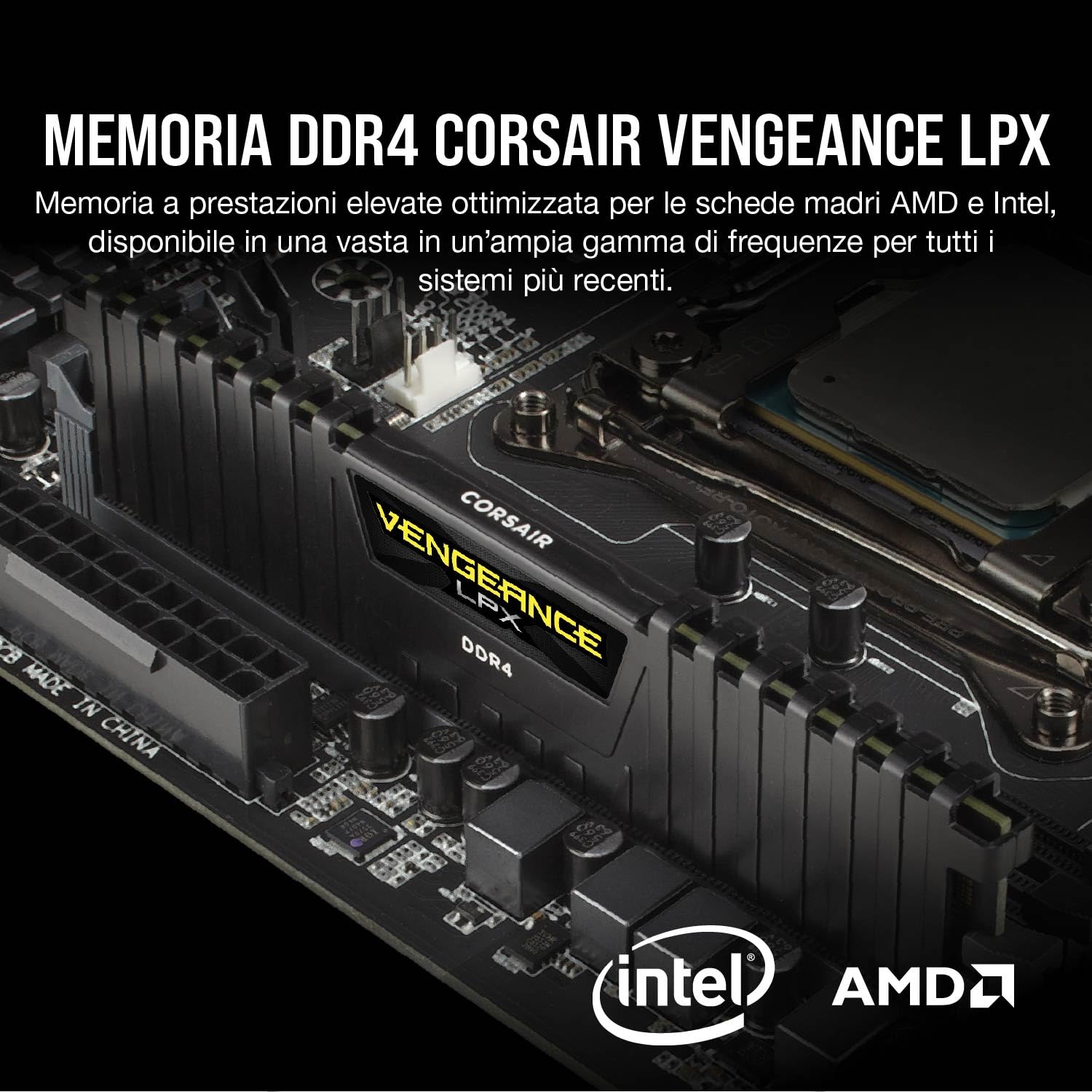 corsair-vengeance-lpx-ddr4-ram-32gb-2x16gb-3200mhz-cl16-nero image 2