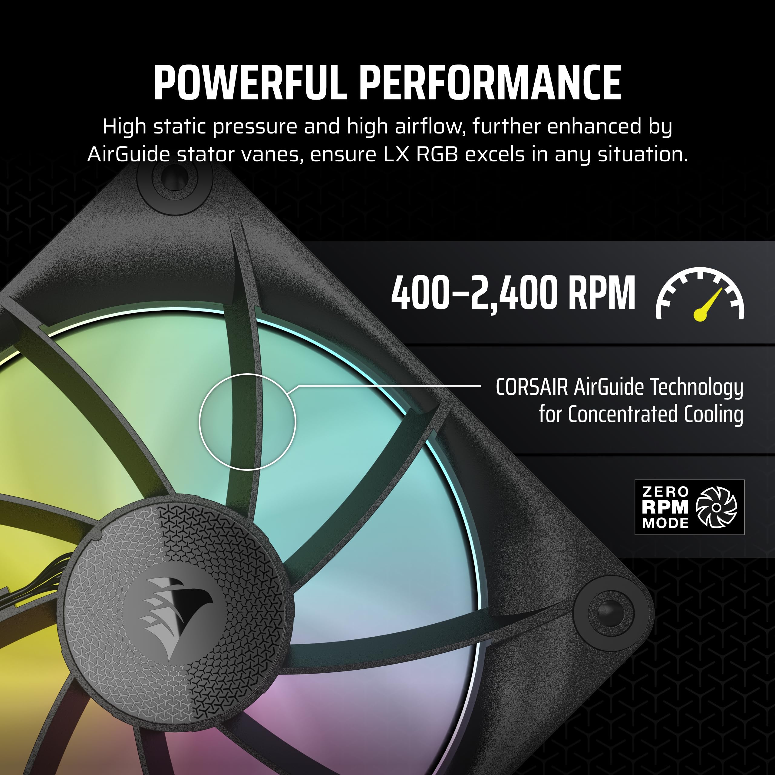 corsair-icue-link-lx120-rgb-ventola-case-120-mm-nera-confezione-da-3 image 5