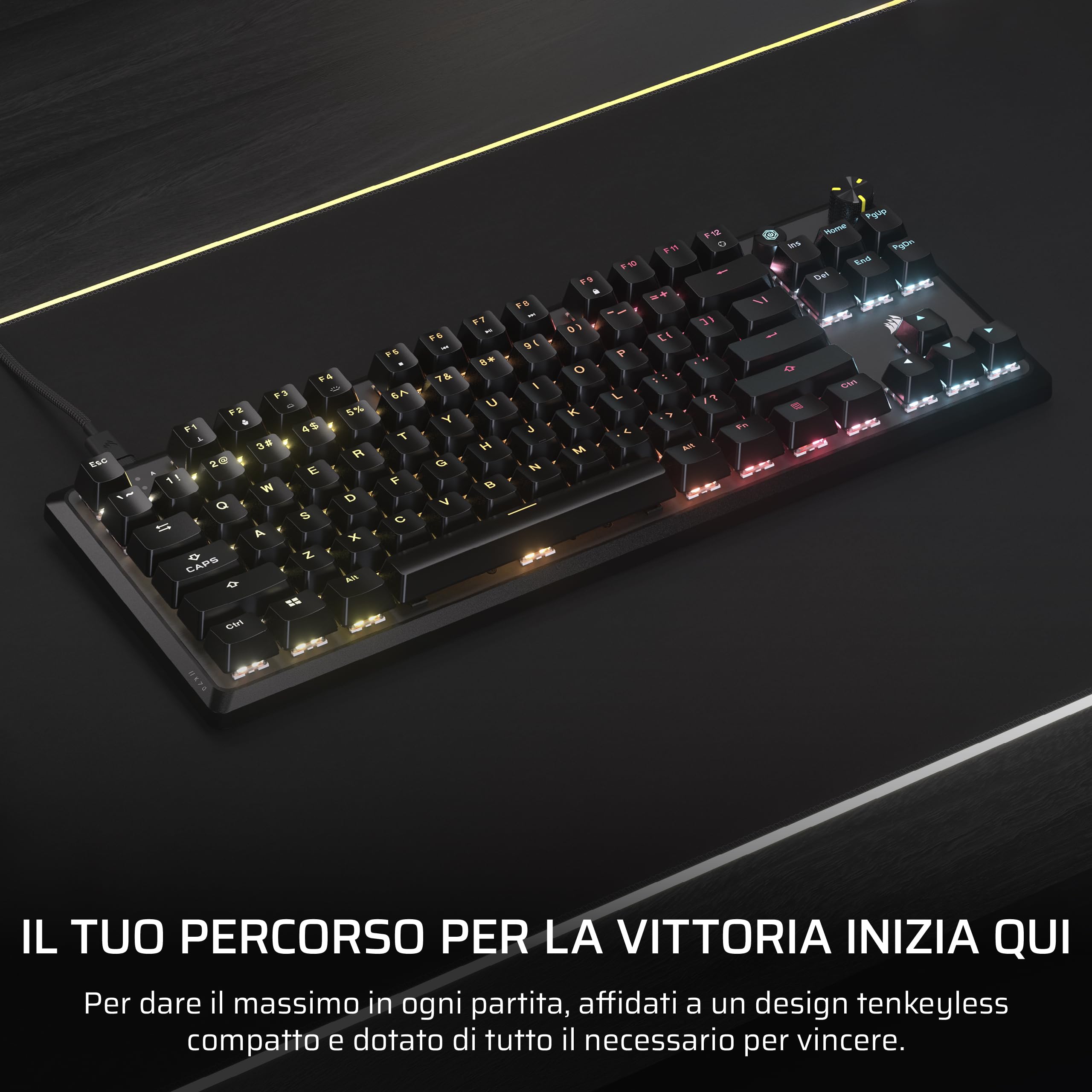 corsair-k70-core-tkl-rgb-tastiera-gaming-meccanica-tenkeyless-nero-it image 2