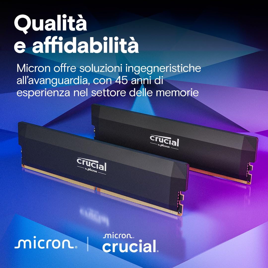 crucial-pro-ram-ddr5-64gb-kit-2x32gb-6400mhz-cl40-nero image 6