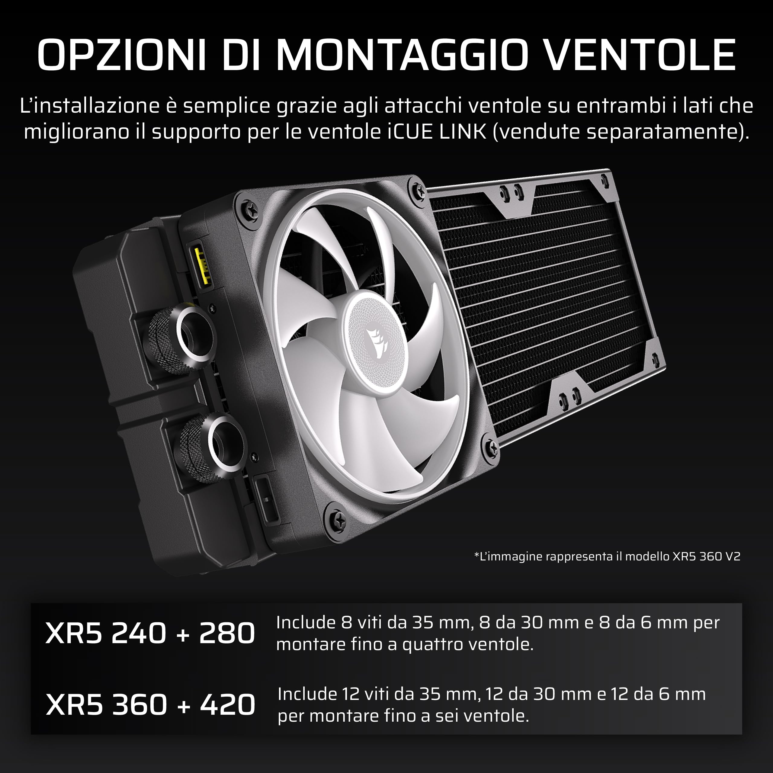 corsair-hydro-x-series-xr5-360mm-v2-radiatore-a-liquido-custom-nero image 3