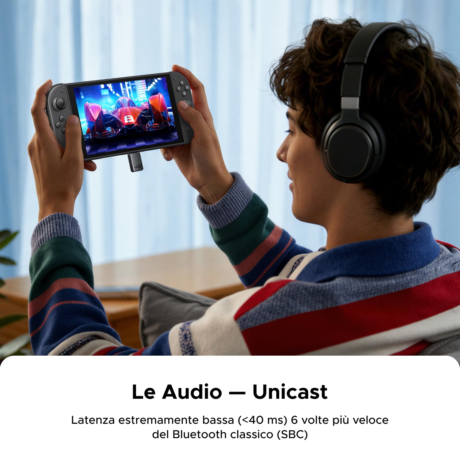 ugreen-trasmettitore-bluetooth-6-0-usb-c-le-audio-auracast-per-switch-e-pc image 7