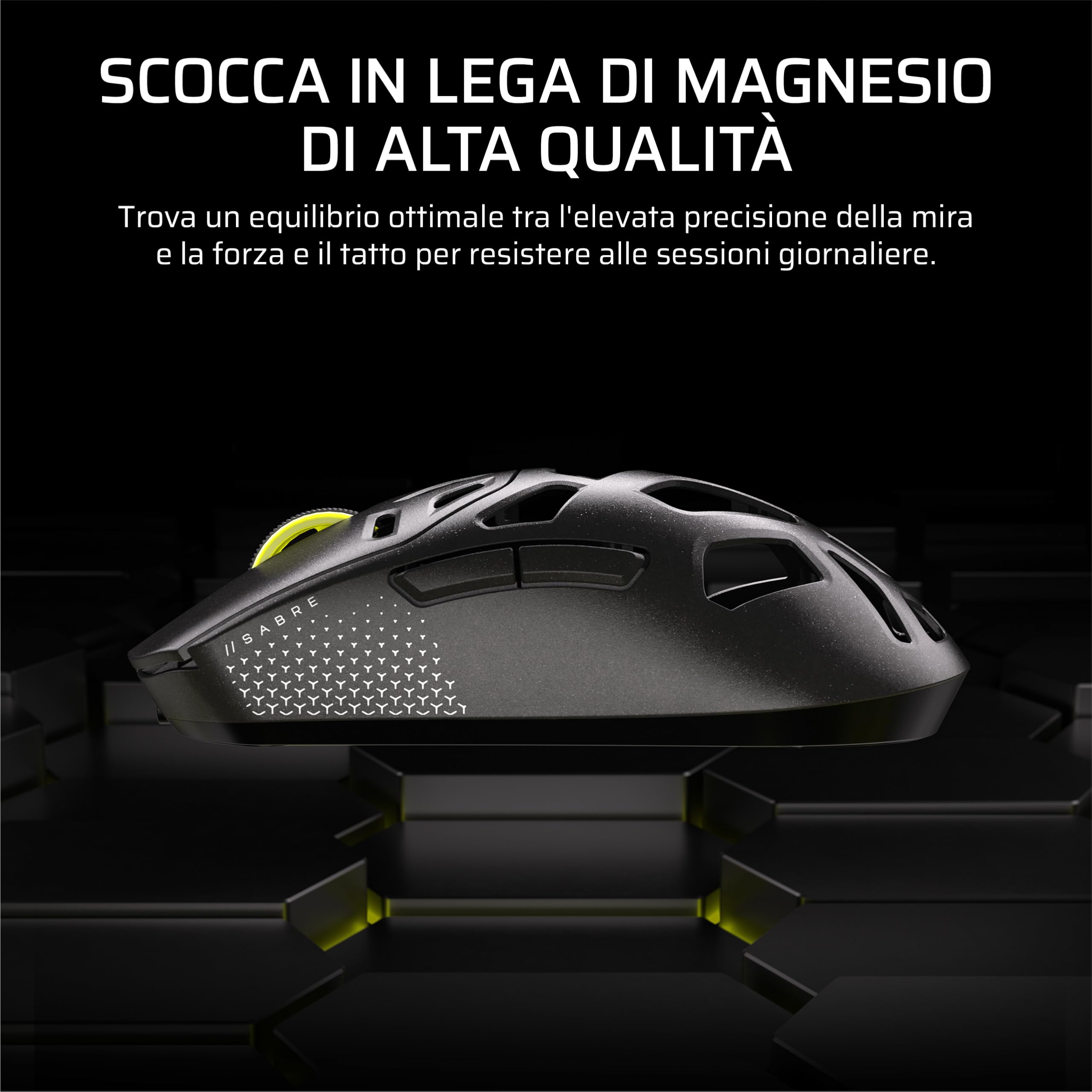 corsair-sabre-v2-pro-mg-fps-mouse-gaming-wireless-nero-33000-dpi image 3