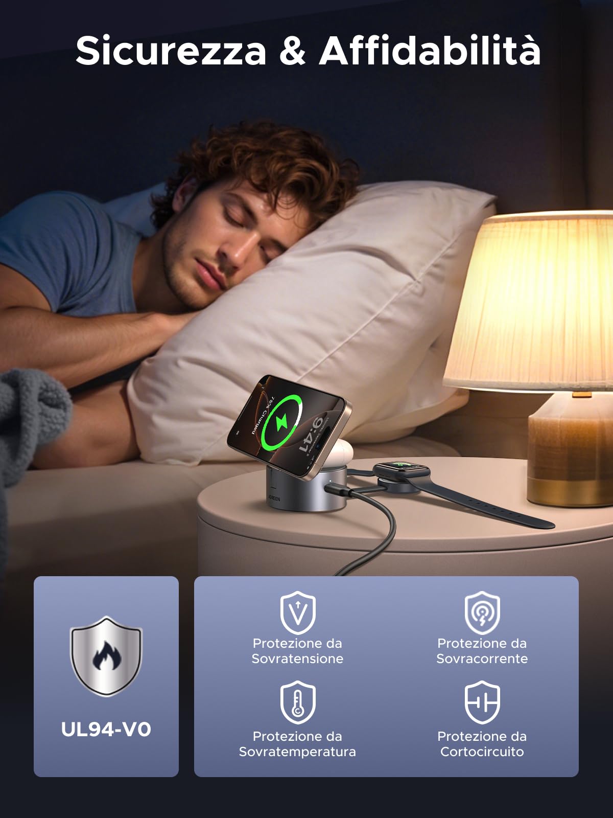 ugreen-magflow-3-in-1-caricatore-wireless-qi2-15w-con-caricatore-45w image 7