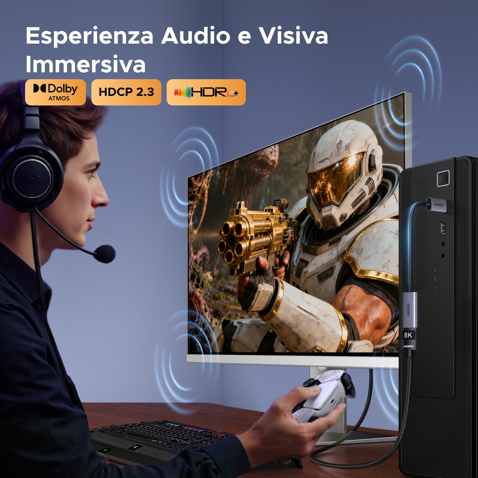 ugreen-adattatore-displayport-a-hdmi-8k-60hz-unidirezionale image 5