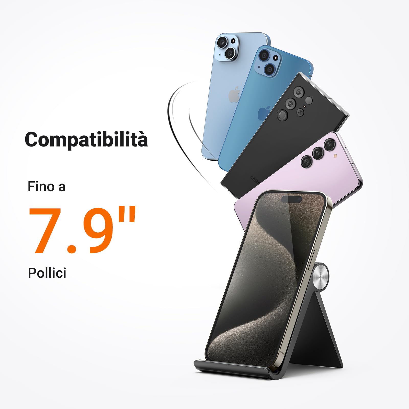 ugreen-supporto-telefono-da-tavolo-regolabile-100-alluminio-nero image 4