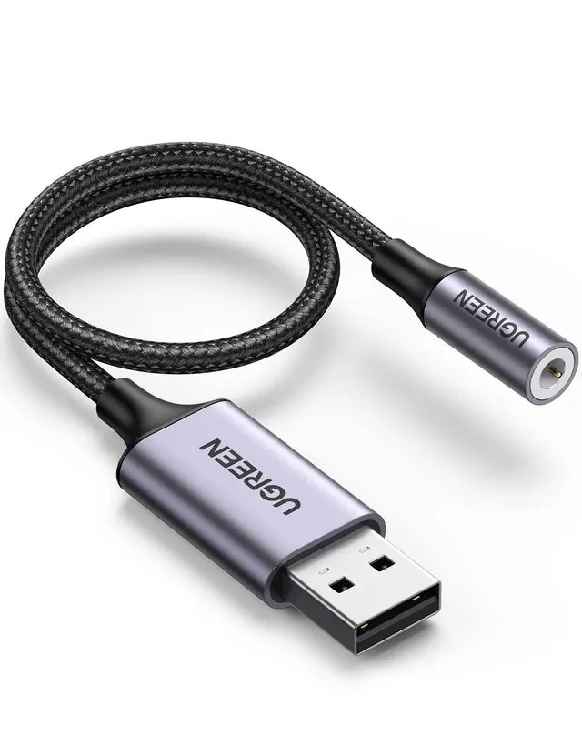 ugreen-adattatore-audio-usb-a-jack-3-5-mm-25-cm-scheda-audio-esterna-24bit-96khz image 1