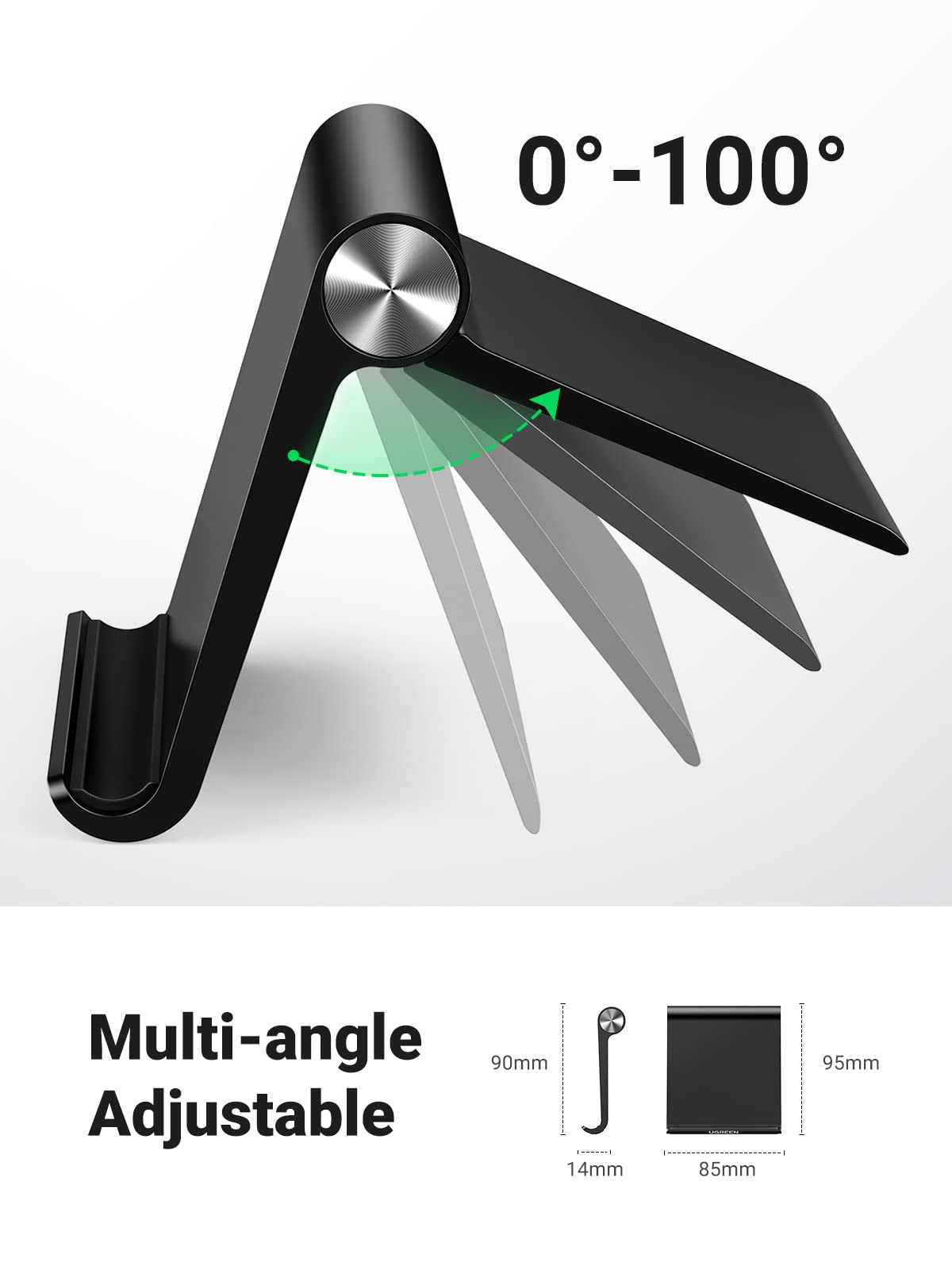 ugreen-supporto-cellulare-da-tavolo-pieghevole-4-7-9-regolabile-100-nero image 3
