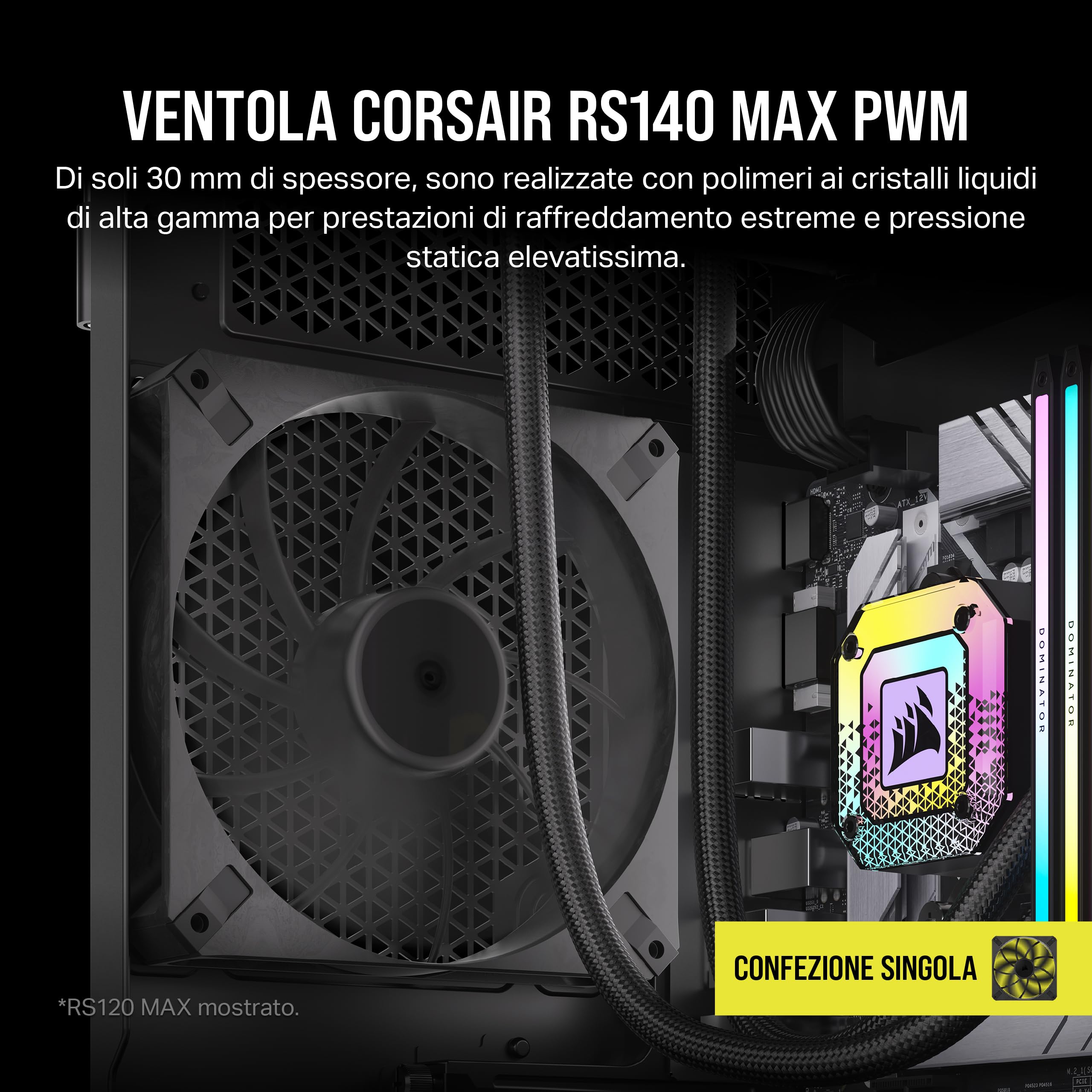 corsair-rs140-max-ventola-pwm-da-140-mm-a-spessore-maggiorato-nero image 2