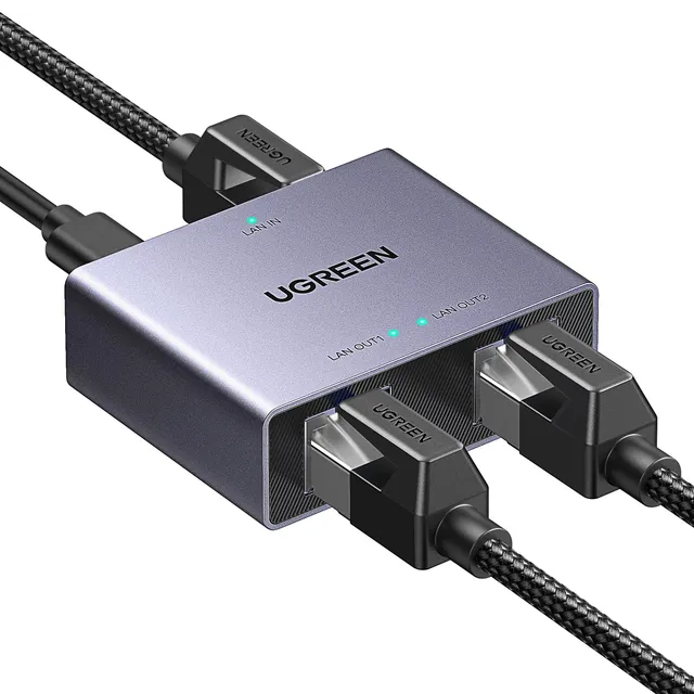 ugreen-splitter-ethernet-gigabit-1-a-2-1000mbps-rj45-con-cavo-usb-c image 1