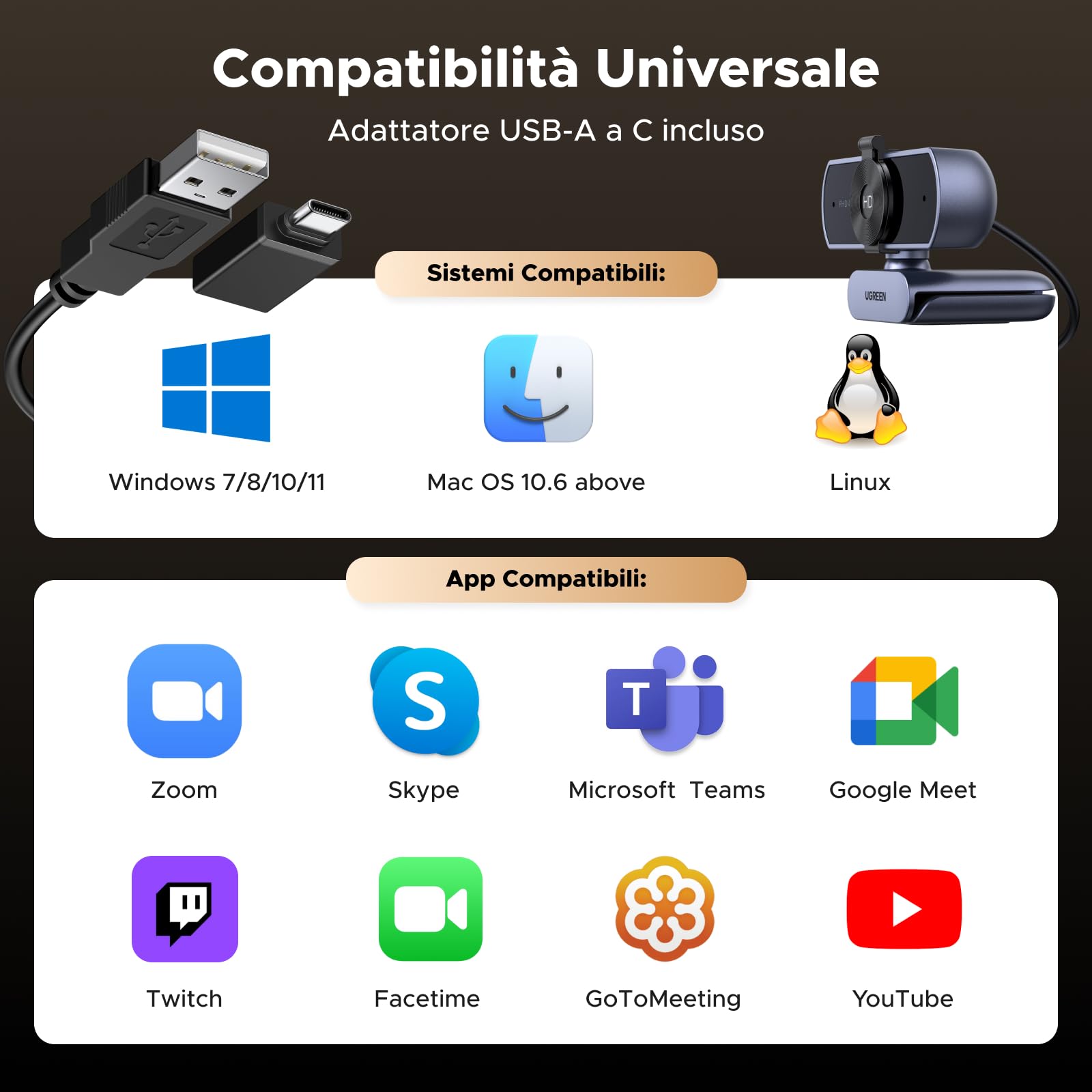 ugreen-finecam-lite-4k-webcam-usb-con-autofocus-microfono-duplo-e-cover-privacy image 6