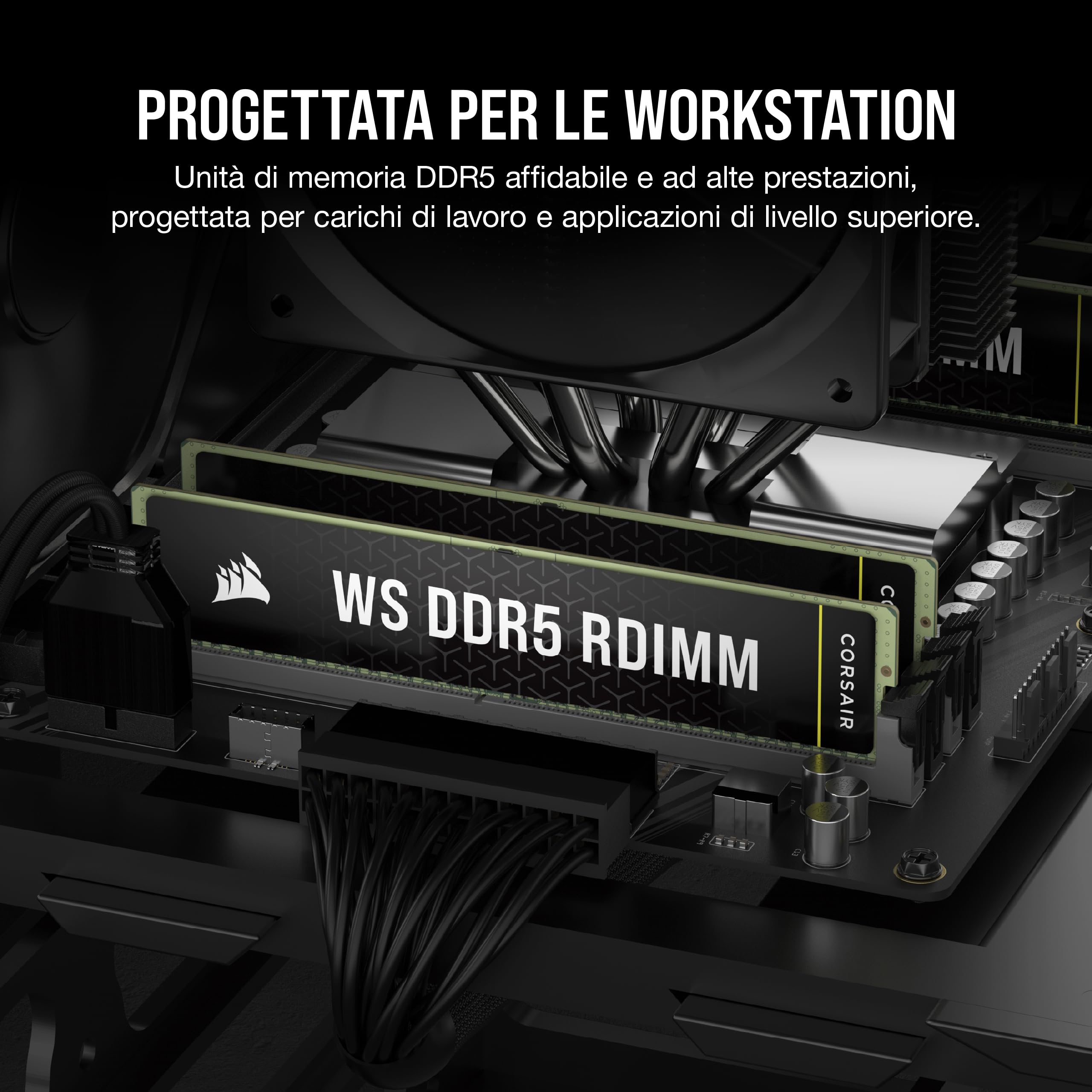 corsair-ws-ddr5-ecc-rdimm-256gb-8x32gb-5600mhz-cl40-amd-expo-intel-xmp-nero image 2
