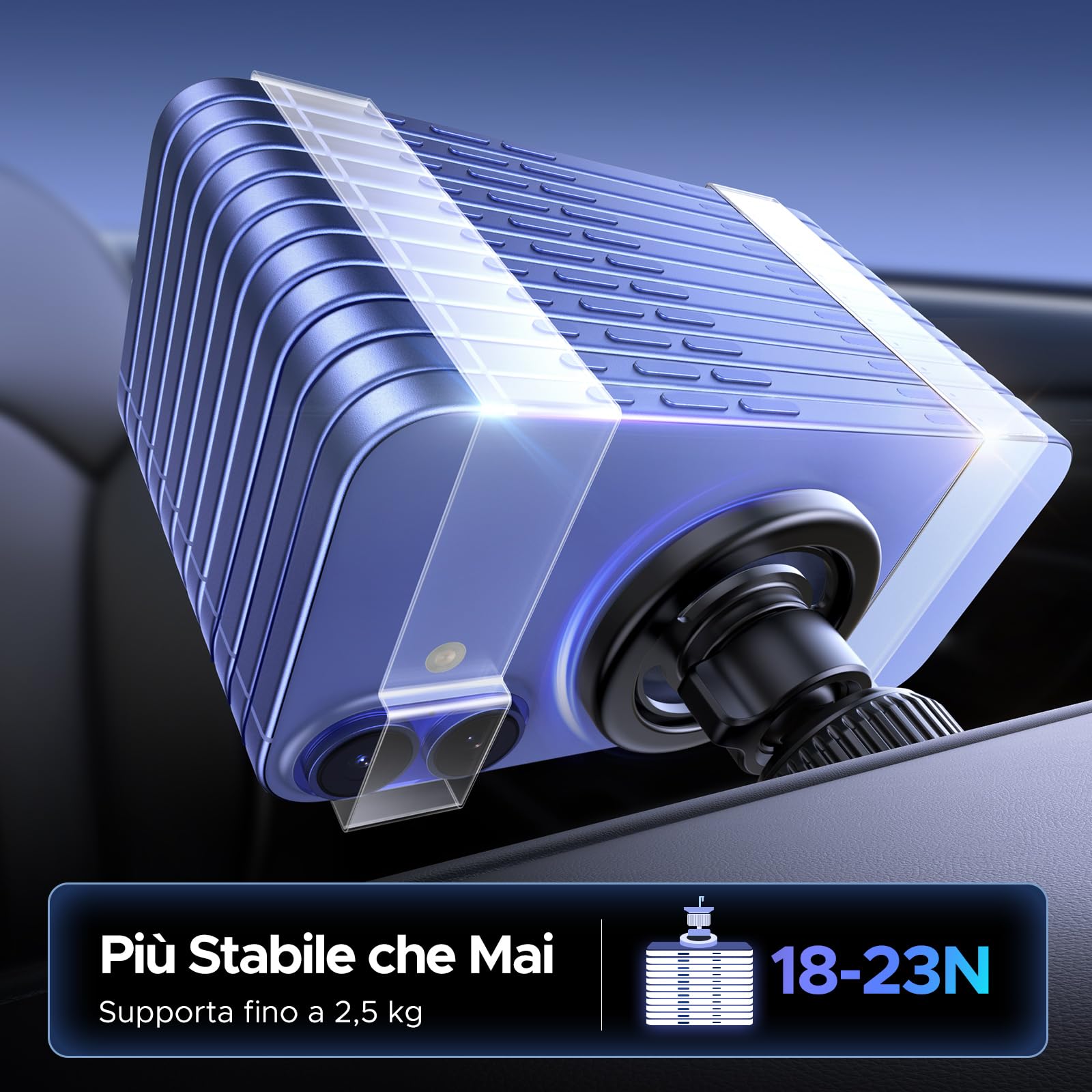 ugreen-supporto-magnetico-auto-magsafe-bocchetta-con-anello-360-nero image 4