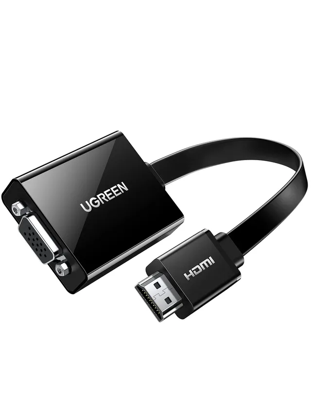 ugreen-adattatore-hdmi-a-vga-attivo-1080p-con-audio-jack-3-5mm-nero image 1