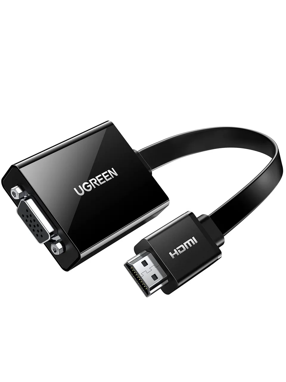 ugreen-adattatore-hdmi-a-vga-attivo-1080p-con-audio-jack-3-5mm-nero image 1