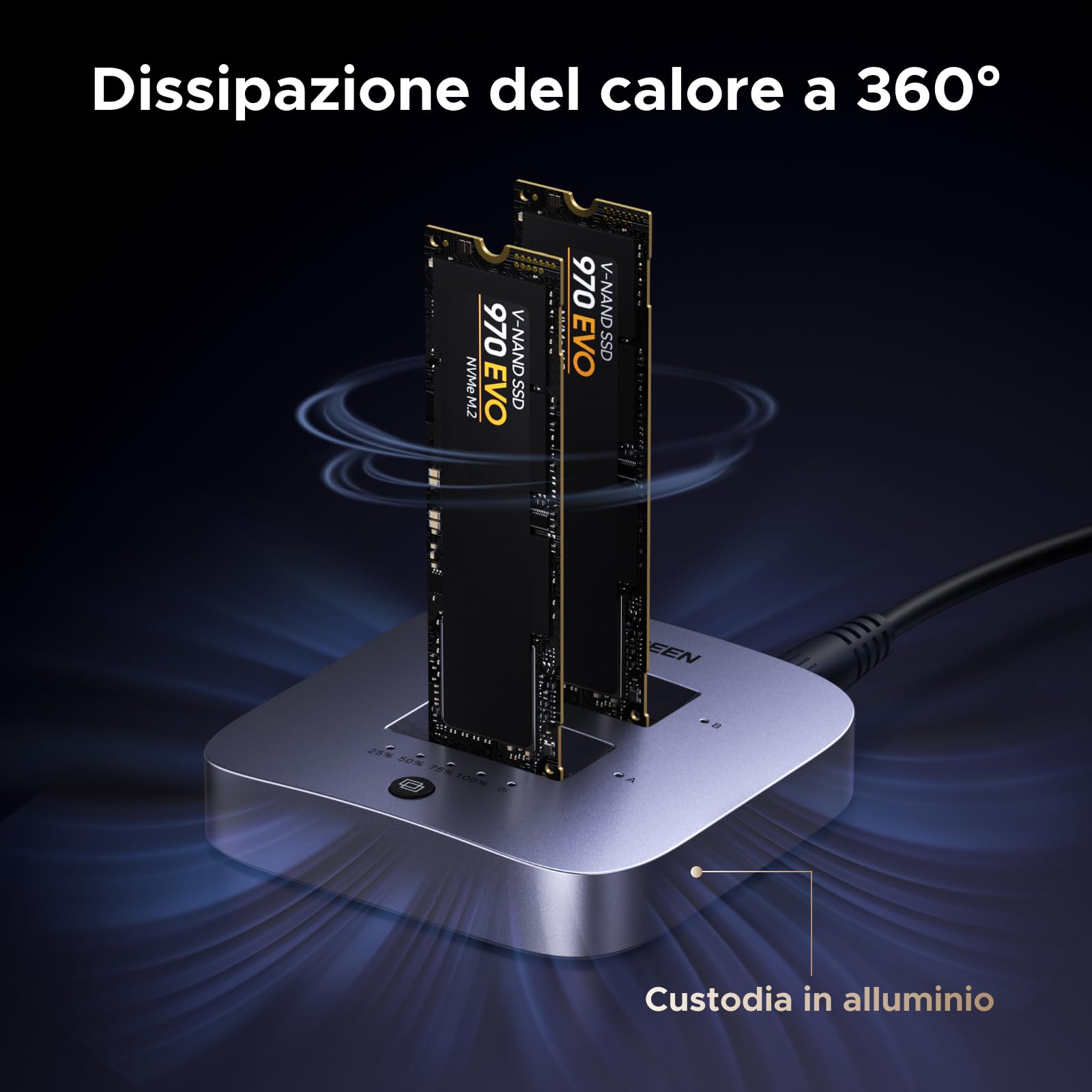 ugreen-stazione-docking-m-2-nvme-dual-bay-20gbps-usb-3-2-gen-2x2-con-clonazione- image 5