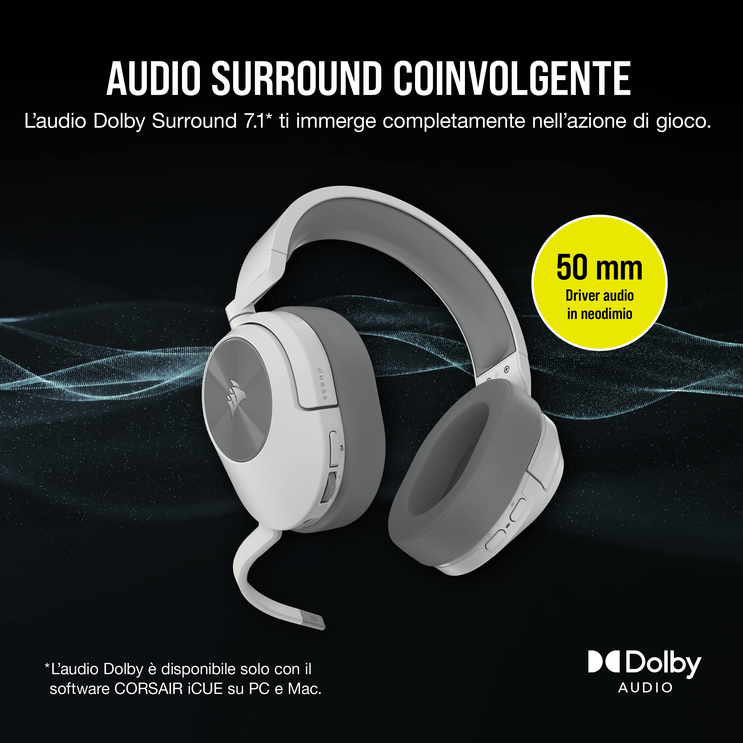 corsair-hs55-wireless-cuffia-gaming-con-microfono-bianco image 3