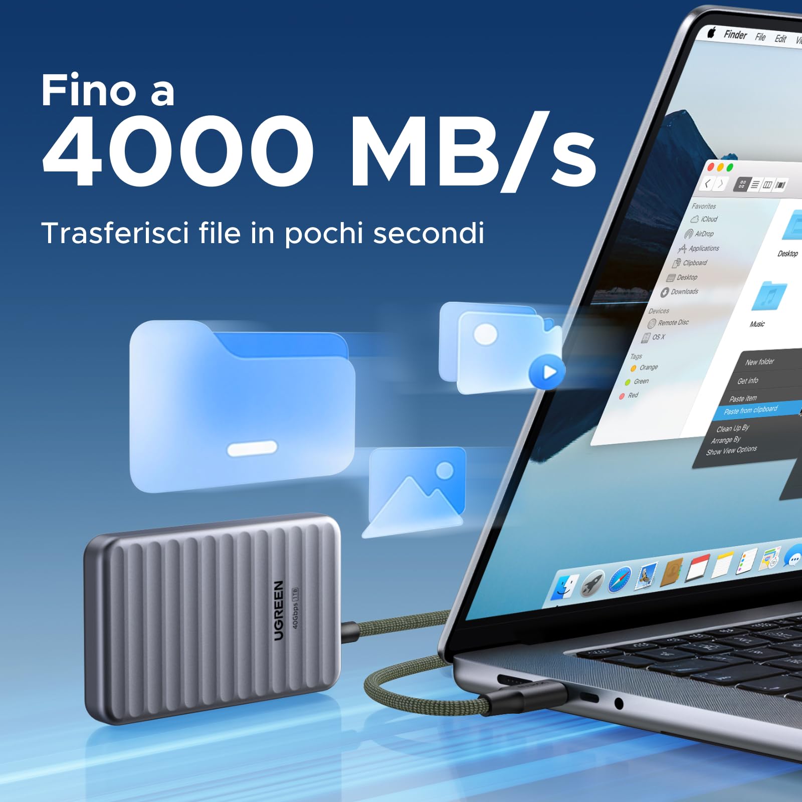 ugreen-neodrive-go-ssd-portatile-1tb-usb4-fino-a-4000-mb-s-con-cavo-integrato image 3