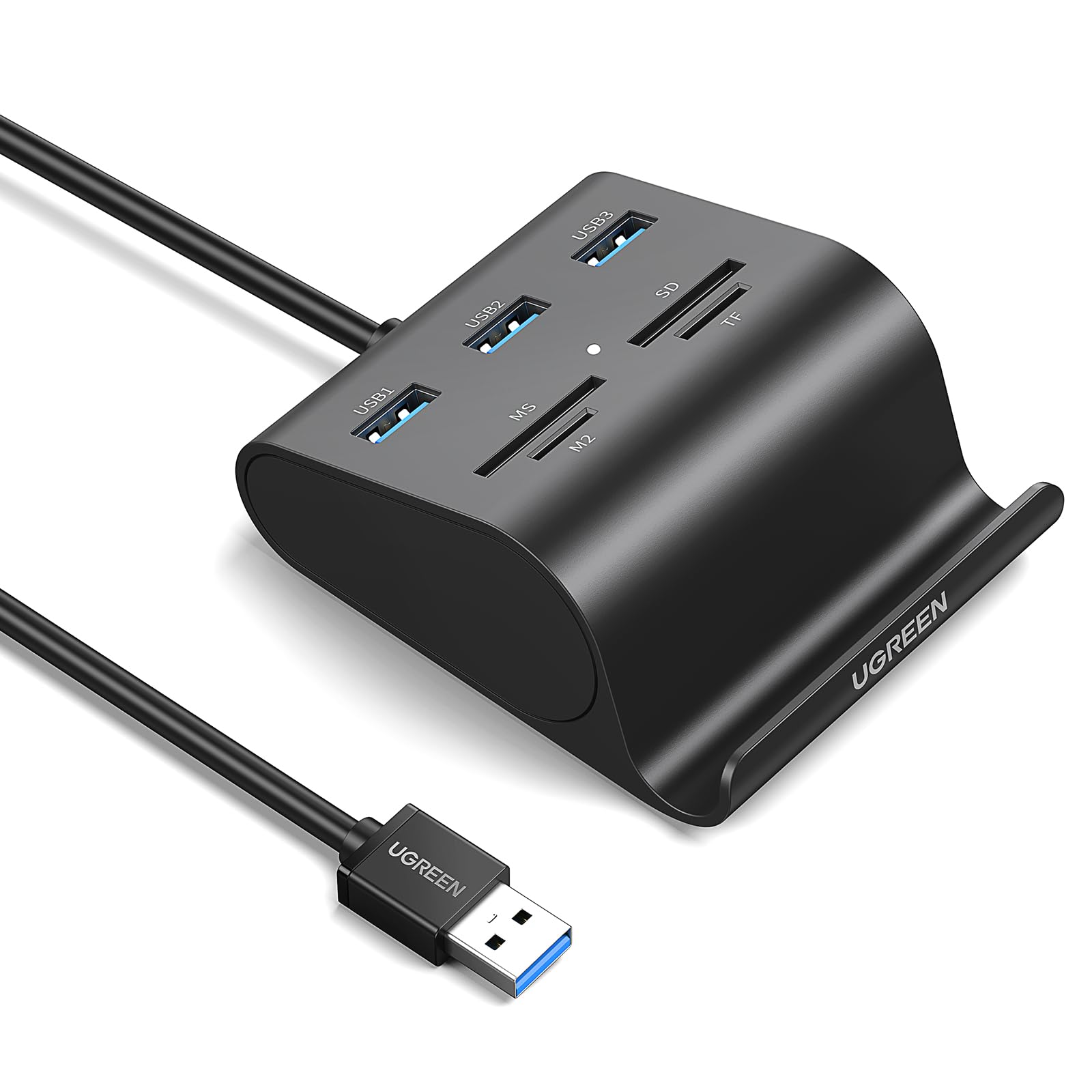 ugreen-hub-usb-3-0-3-porte-lettore-schede-sd-tf-ms-m2-con-cavo-1m image 8