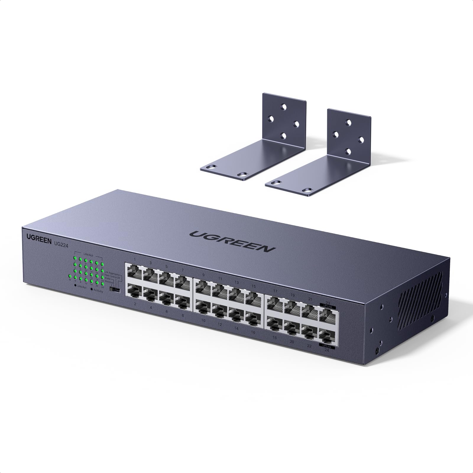 ugreen-switch-ethernet-gigabit-24-porte-rj45-1000mbps-desktop-parete image 1