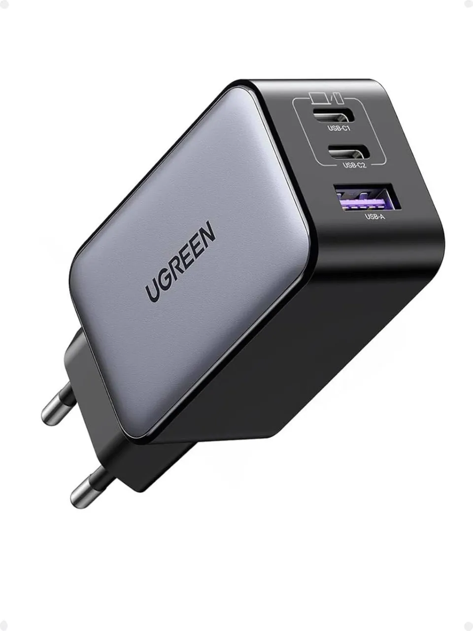 ugreen-nexode-65w-caricatore-usb-c-gan-3-porte-pd-nero image 1