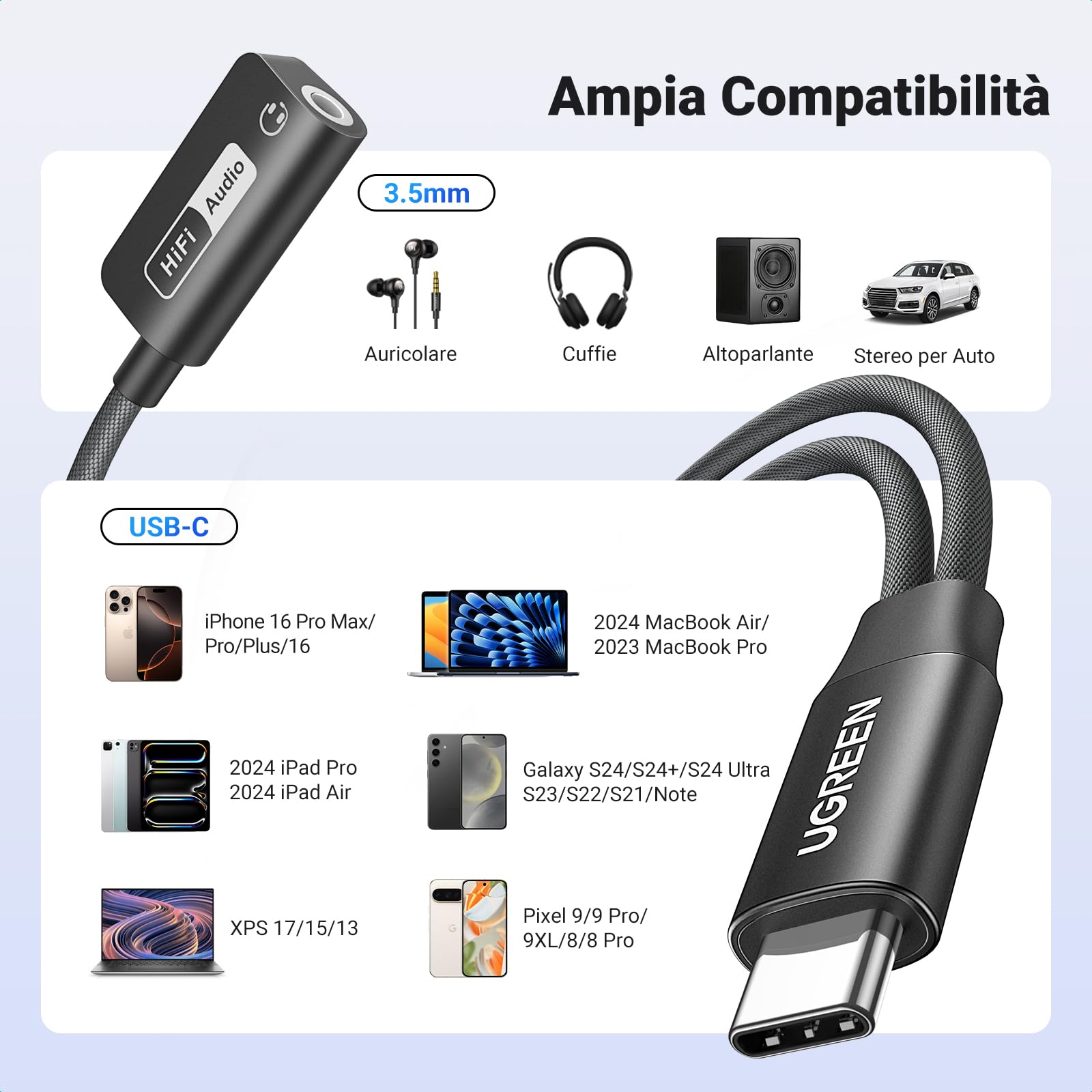 ugreen-adattatore-usb-c-a-jack-3-5mm-2-in-1-pd-60w-hi-res image 7