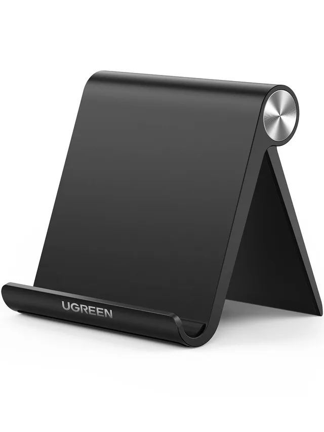 ugreen-supporto-cellulare-da-tavolo-pieghevole-4-7-9-regolabile-100-nero image 1