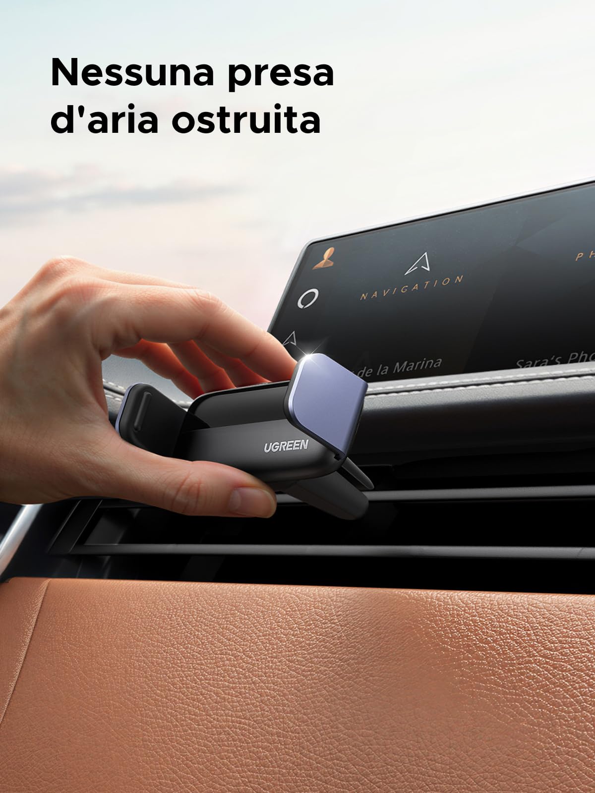 ugreen-supporto-telefono-auto-per-bocchetta-aria-360-4-7-7-12-pollici-nero image 6
