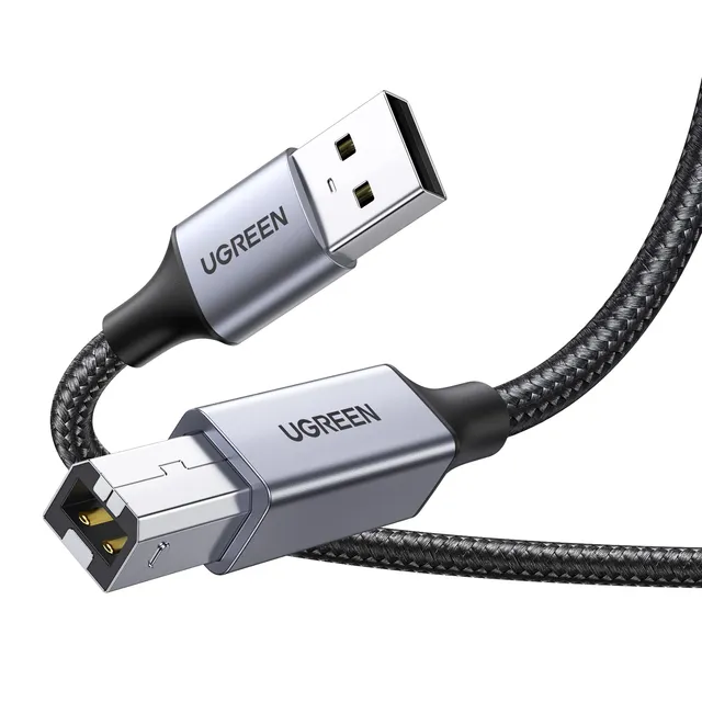 ugreen-cavo-stampante-usb-2-0-tipo-a-a-tipo-b-2m-nylon-per-hp-canon-epson-brothe image 1