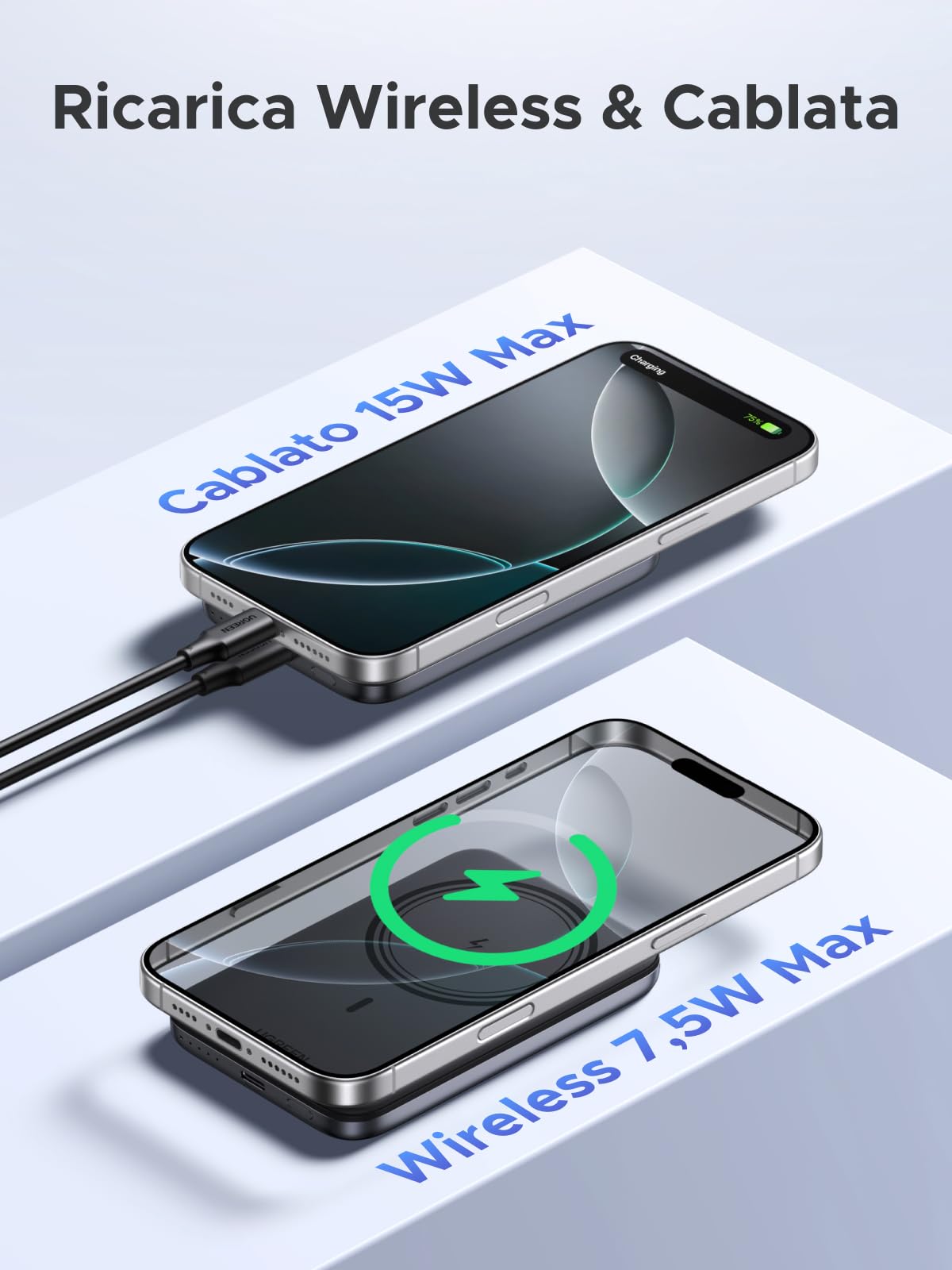 ugreen-zapix-power-bank-magsafe-5000mah-wireless-15w-con-usb-c-15w image 4