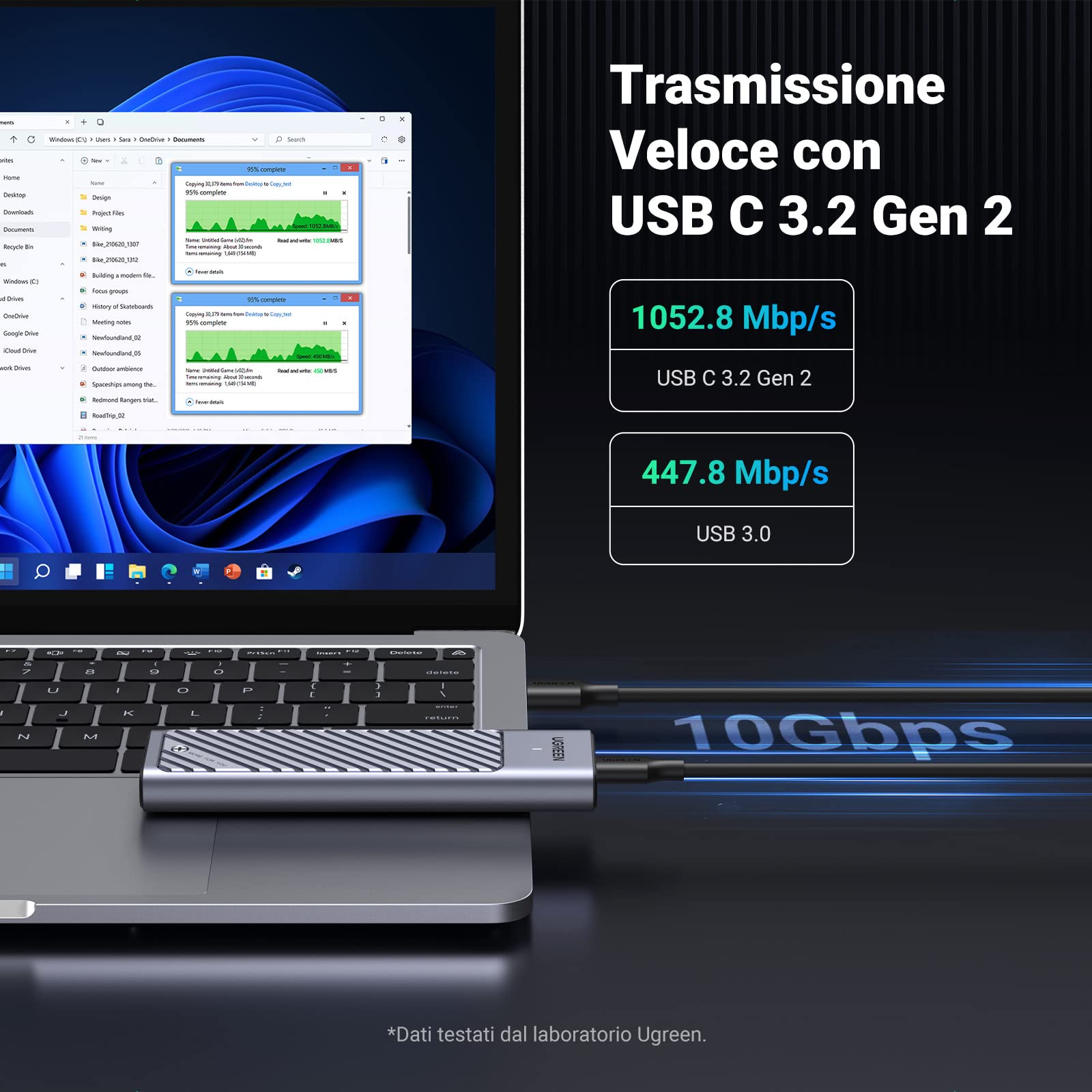 ugreen-case-ssd-m-2-nvme-sata-ngff-usb-c-3-2-gen2-10gbps-2230-2280 image 3