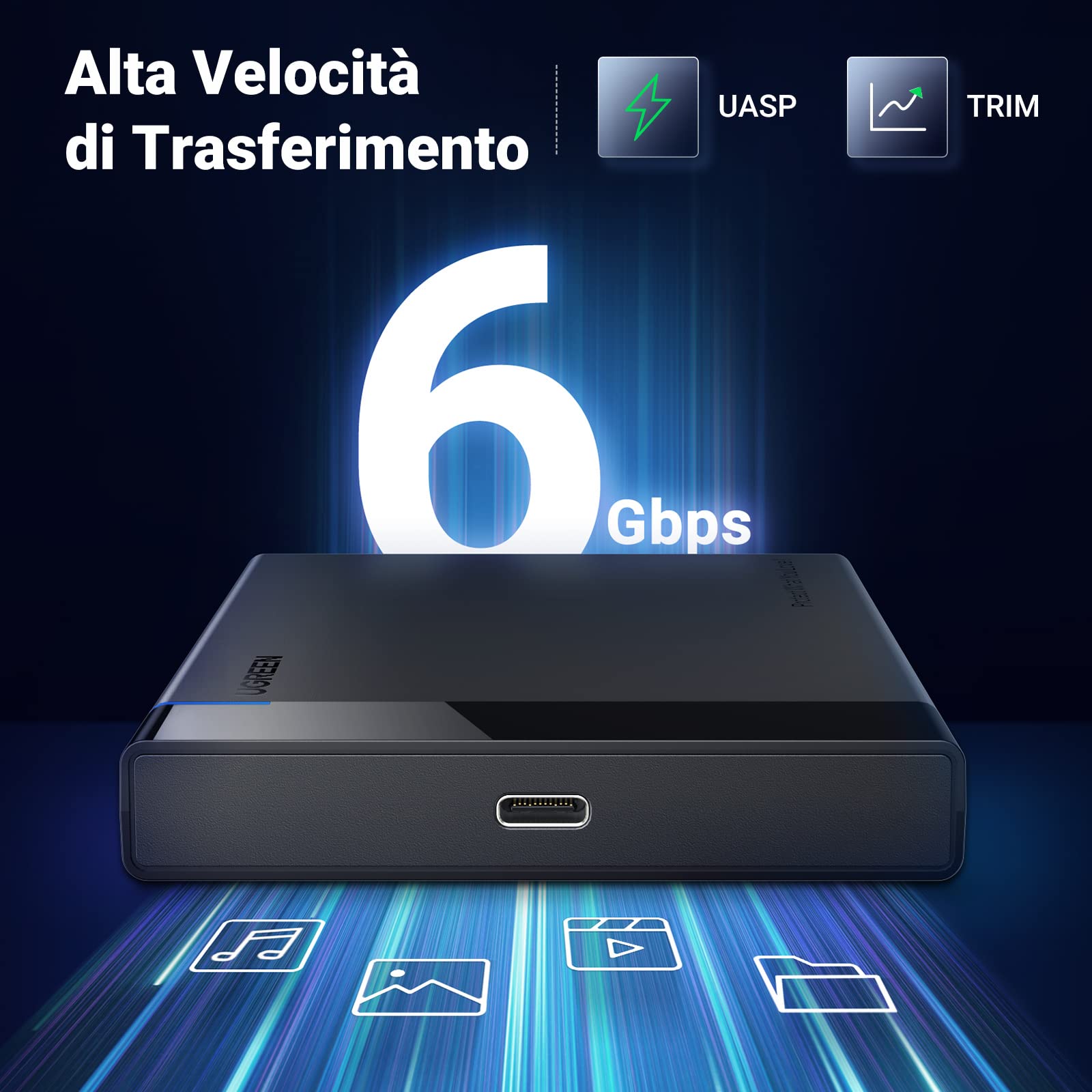 ugreen-box-esterno-hdd-ssd-2-5-usb-c-3-1-gen-2-6gbps image 2