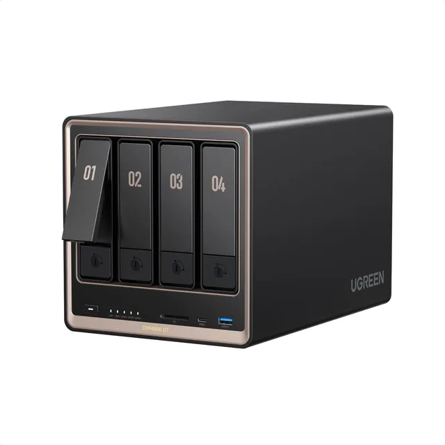 ugreen-nasync-dxp4800-gt-nas-4-vani-amd-ryzen-r2514-doppia-10gbe-senza-hdd image 1