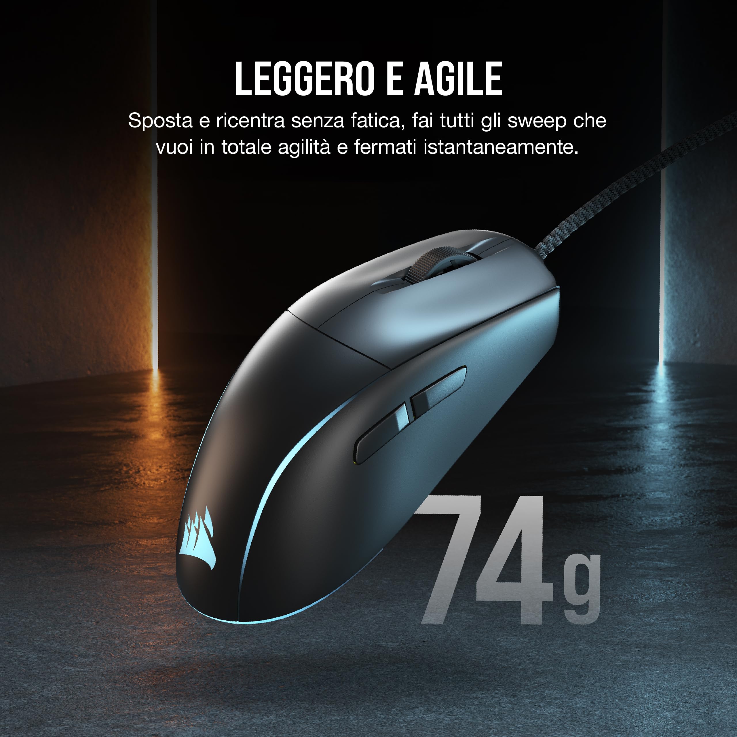 corsair-m75-wired-rgb-mouse-gaming-fps-leggero-nero image 6