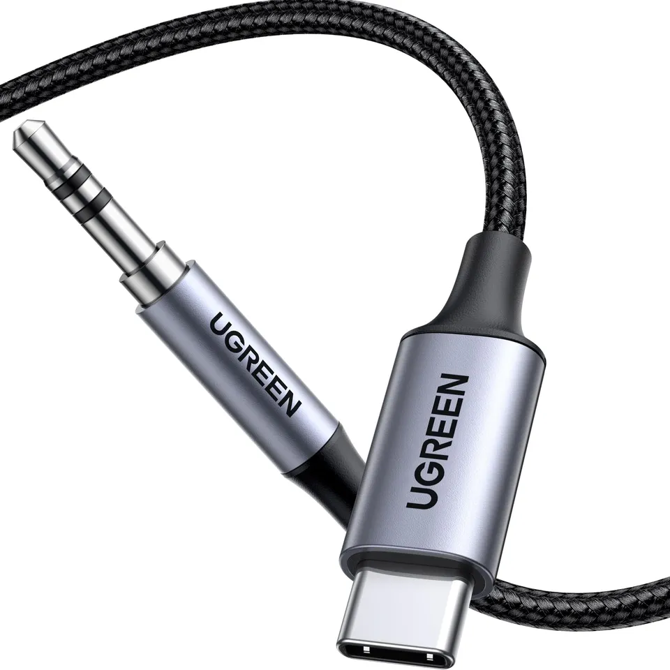 ugreen-cavo-usb-c-a-jack-3-5mm-con-dac-24bit-96khz-1m-grigio image 1