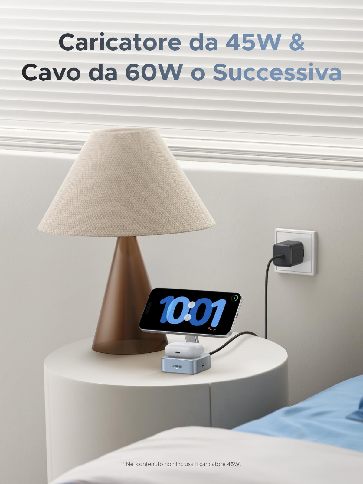 ugreen-magflow-qi2-25w-stazione-di-ricarica-wireless-2-in-1-per-iphone-e-airpods image 5
