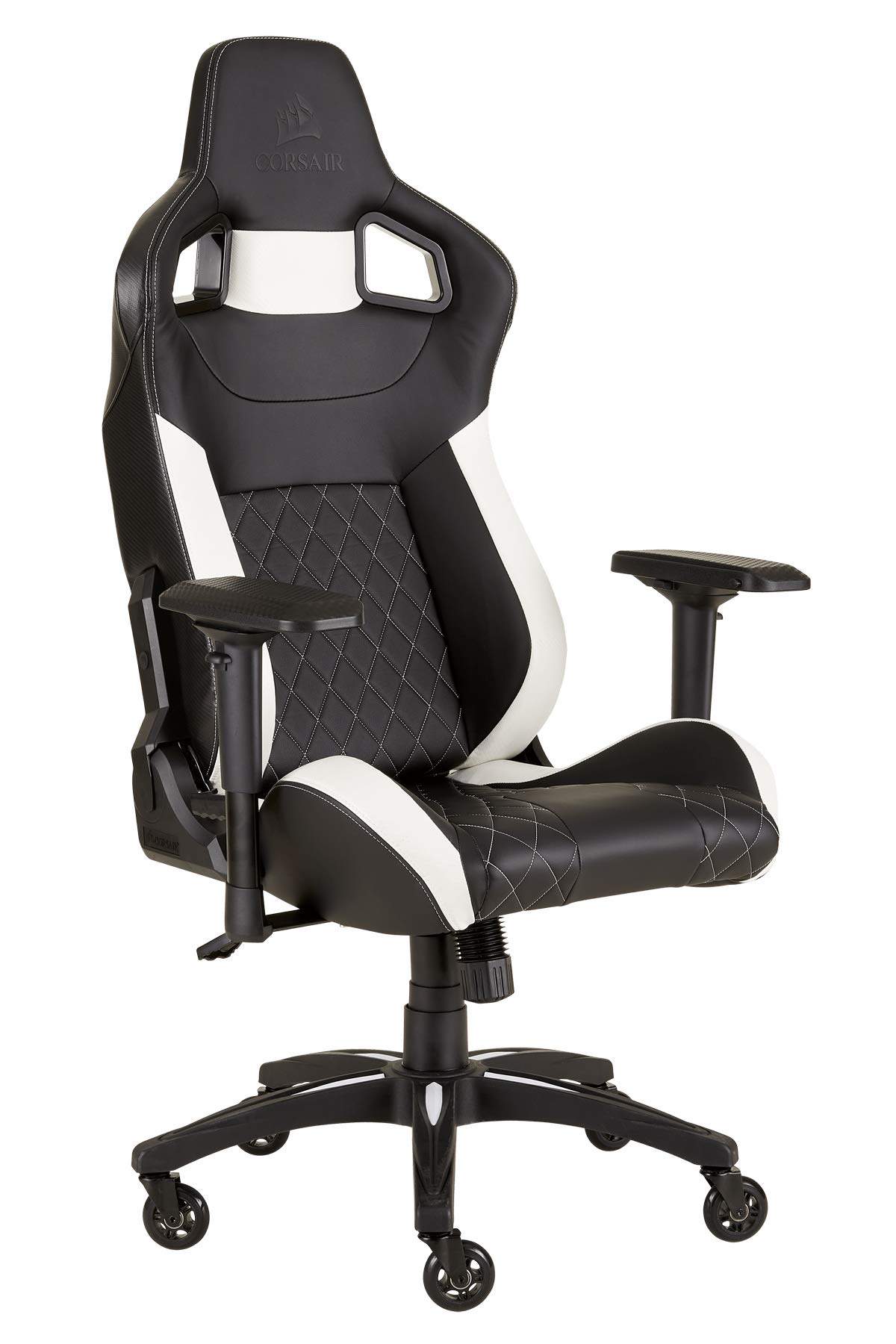 corsair-t1-race-sedia-gaming-similpelle-nero-bianco image 1