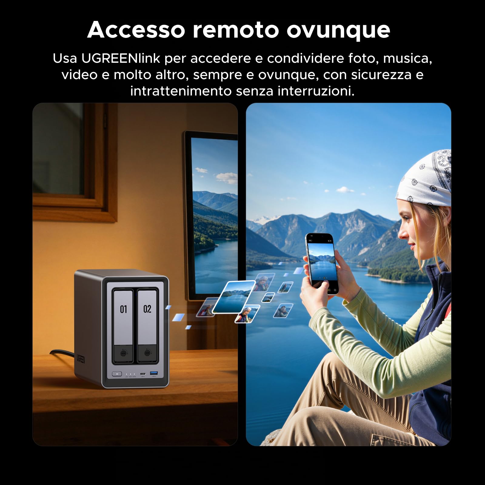 ugreen-nasync-dxp2800-nas-2-vani-intel-n100-2-5gbe-senza-dischi image 3
