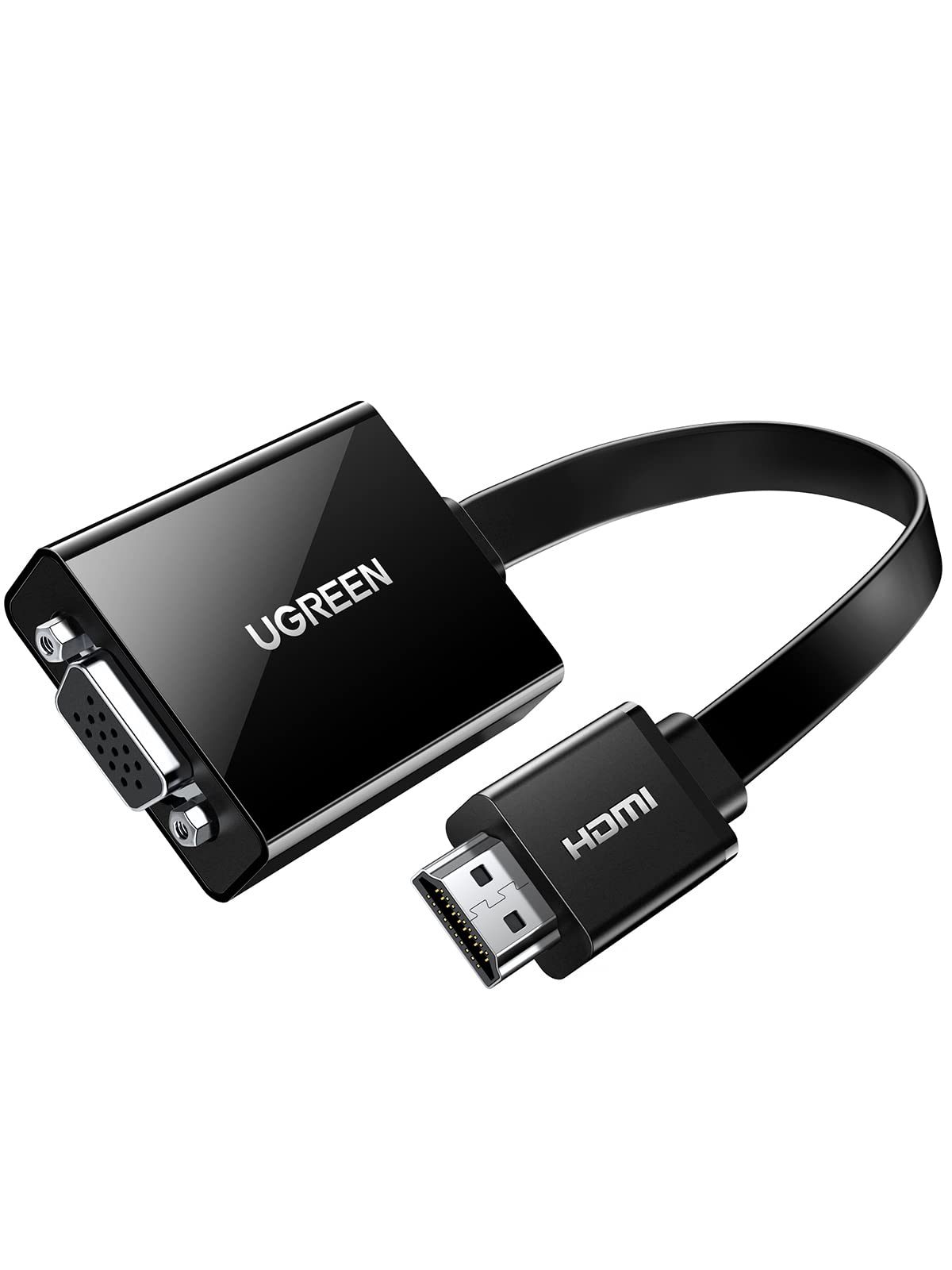 ugreen-adattatore-hdmi-a-vga-attivo-1080p-con-audio-jack-3-5mm-nero image 1