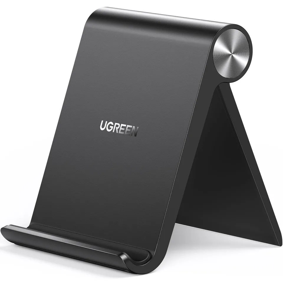 ugreen-supporto-telefono-da-tavolo-regolabile-100-alluminio-nero image 1